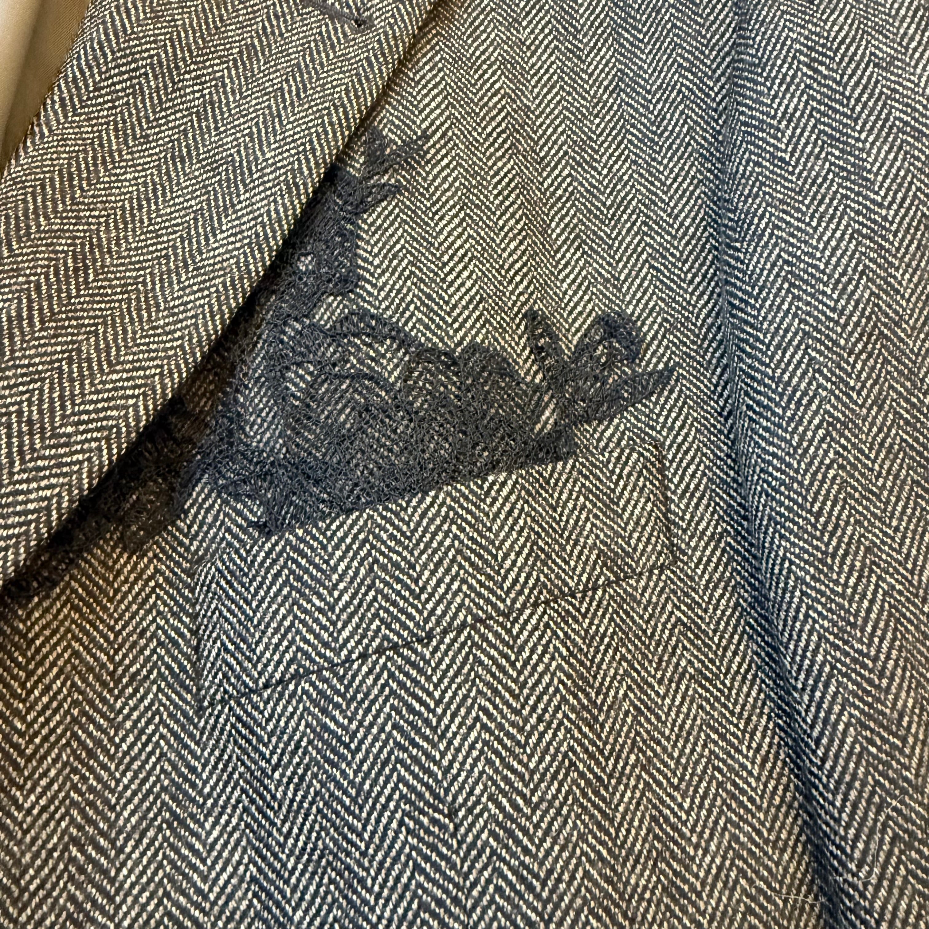 Oversizowa marynarka w jodełkę upcycling 40