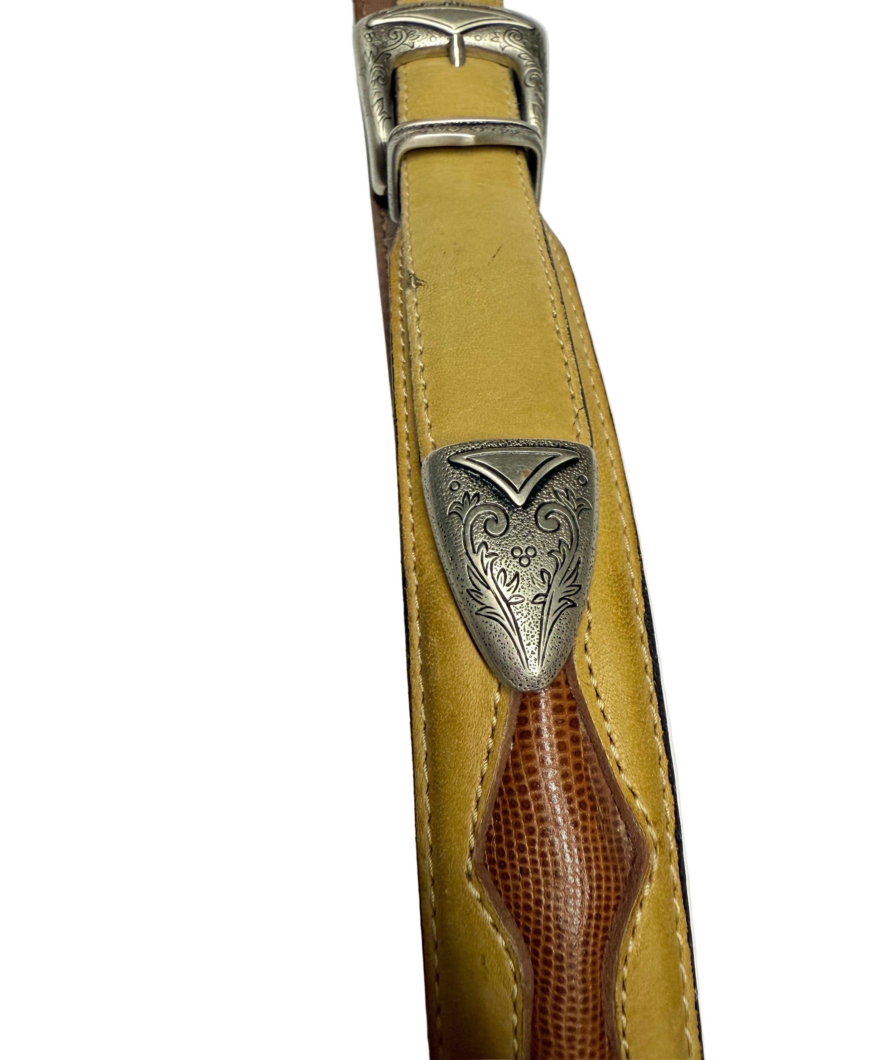 Westernowy pasek ze skóry