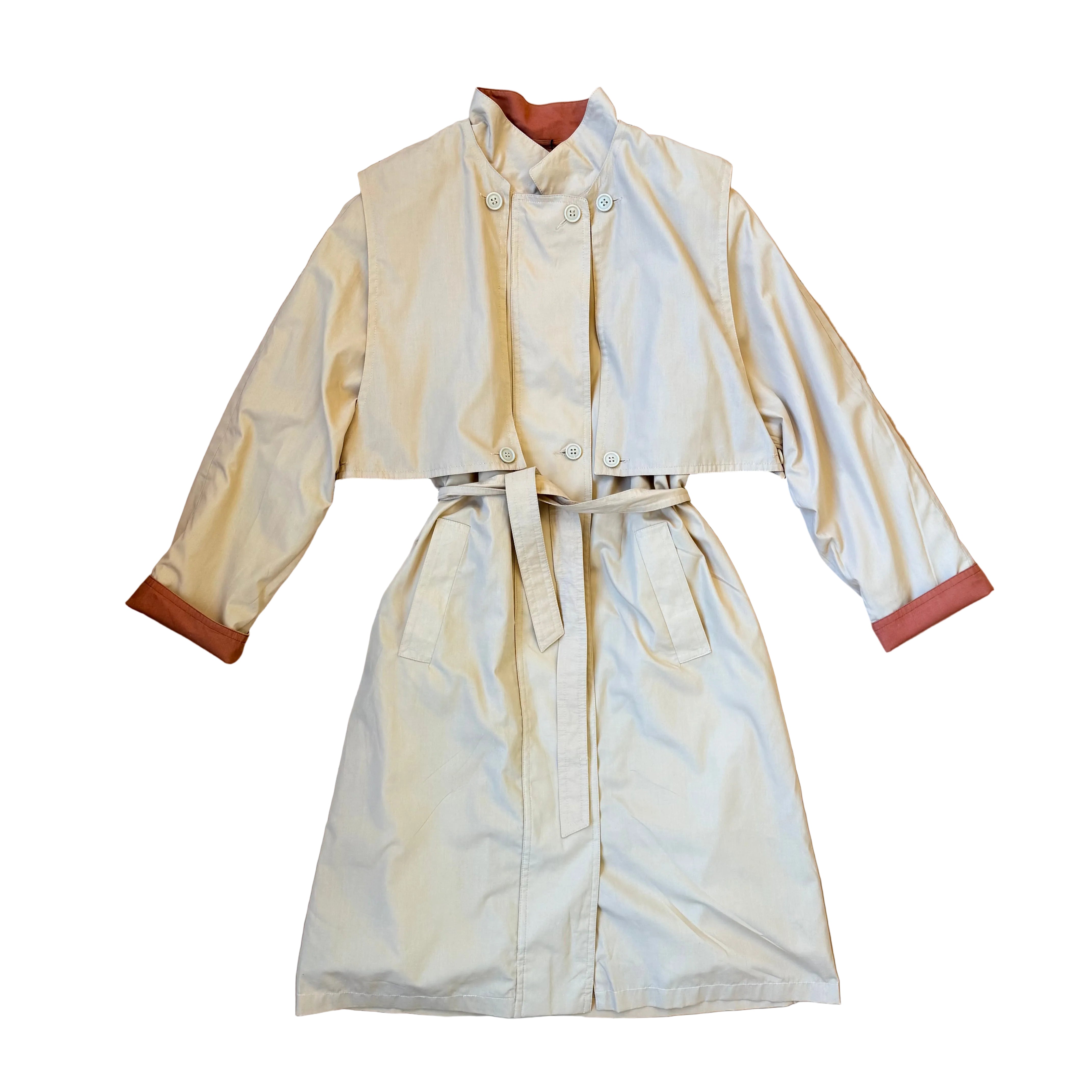 Vintage trencz beżowy