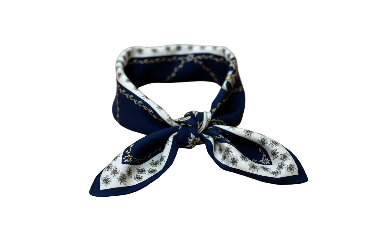 Jedwabna apaszka w szarotki