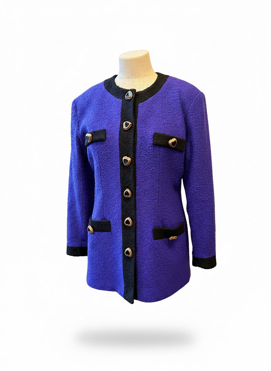 Vintage dłuższy żakiet boucle