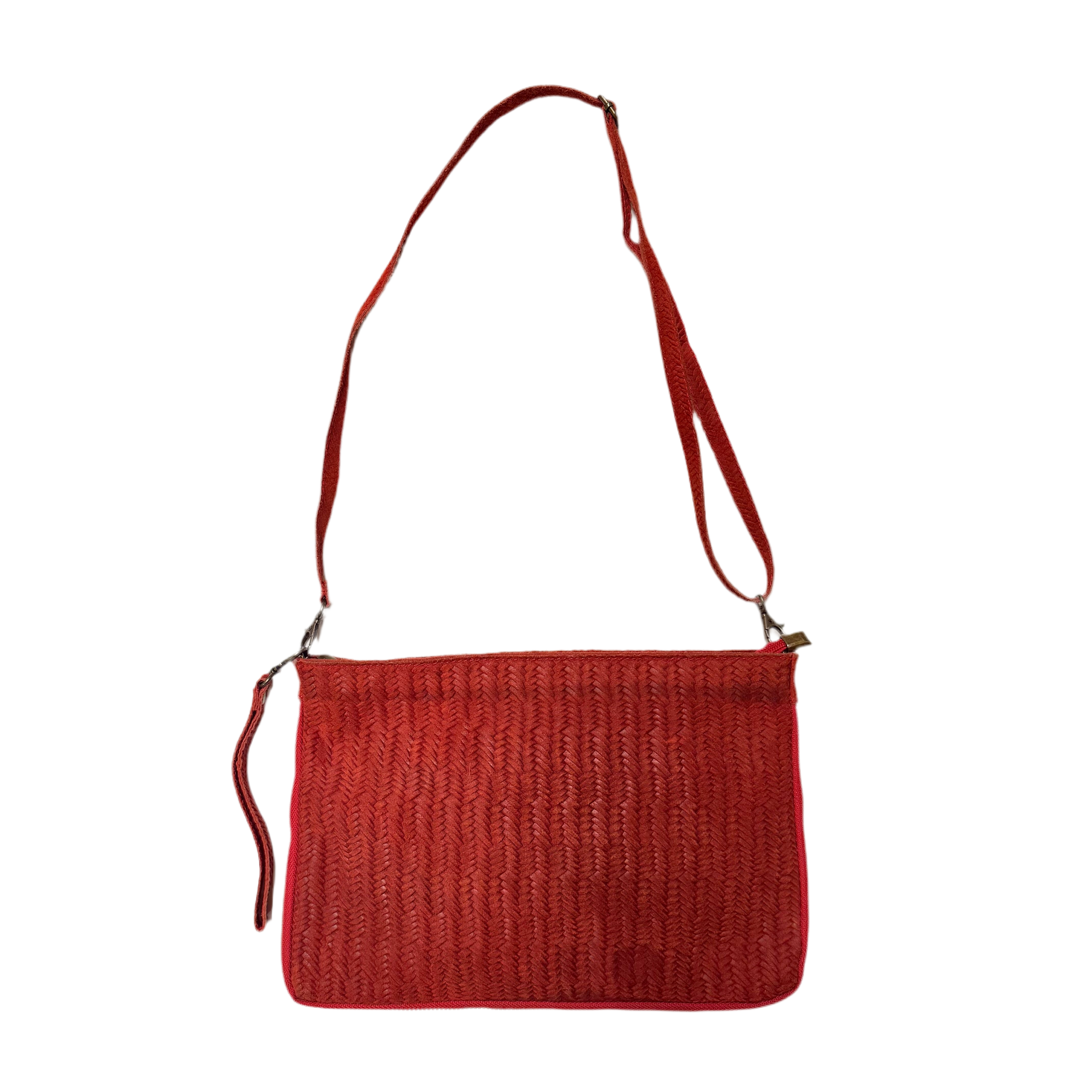 Torebka z plecionej skóry