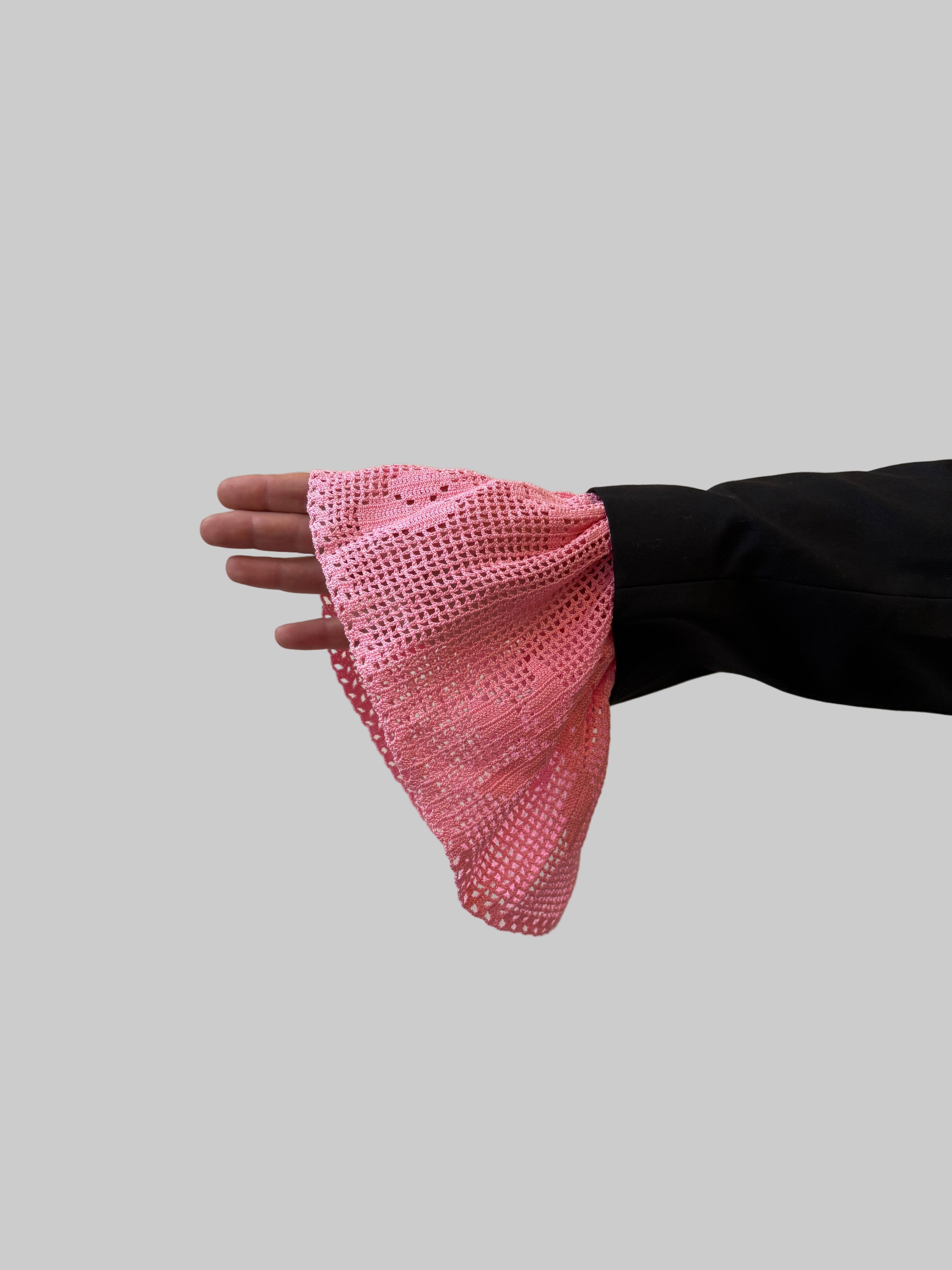 Różowe mankiety upcycling