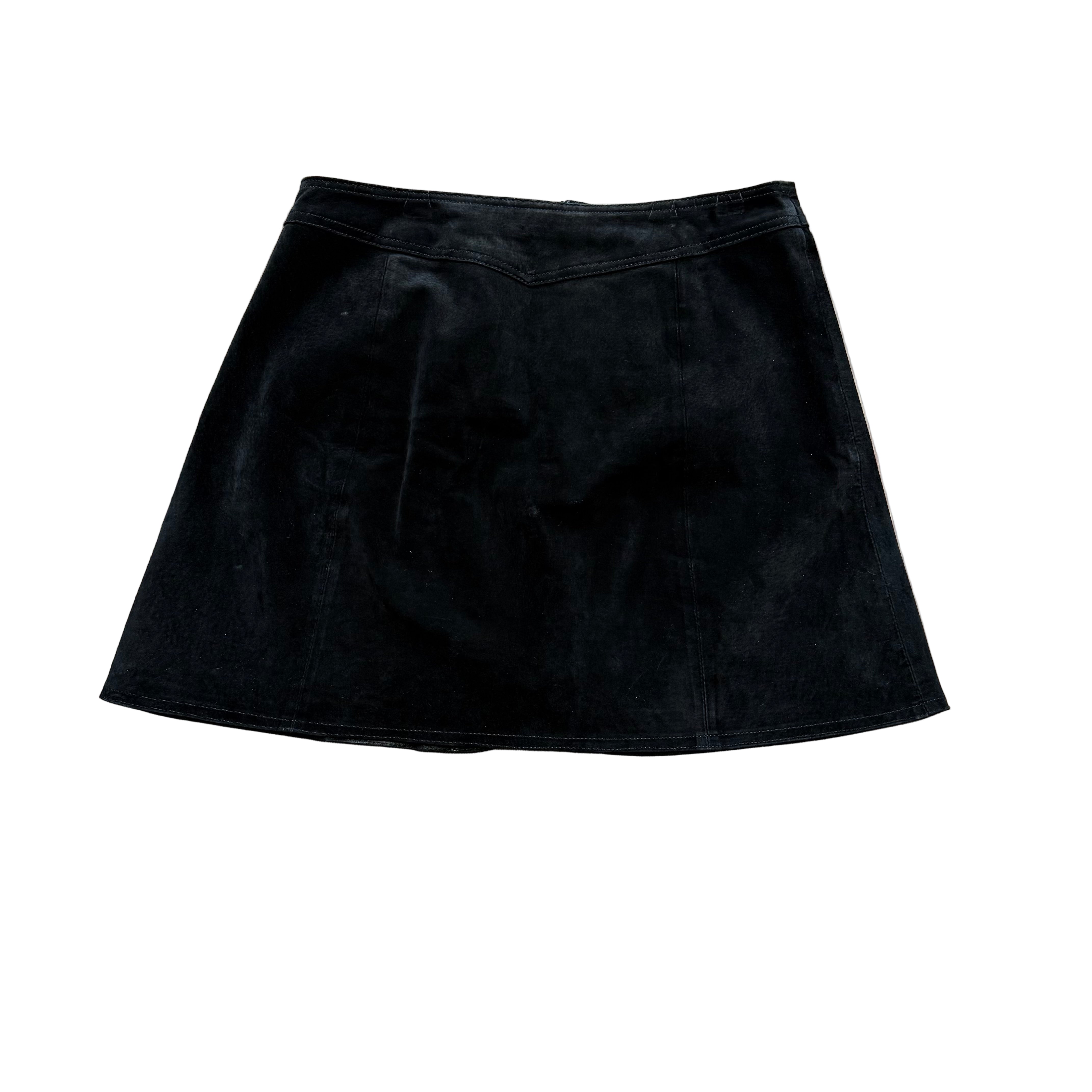 Zamszowa czarna spódniczka Zara