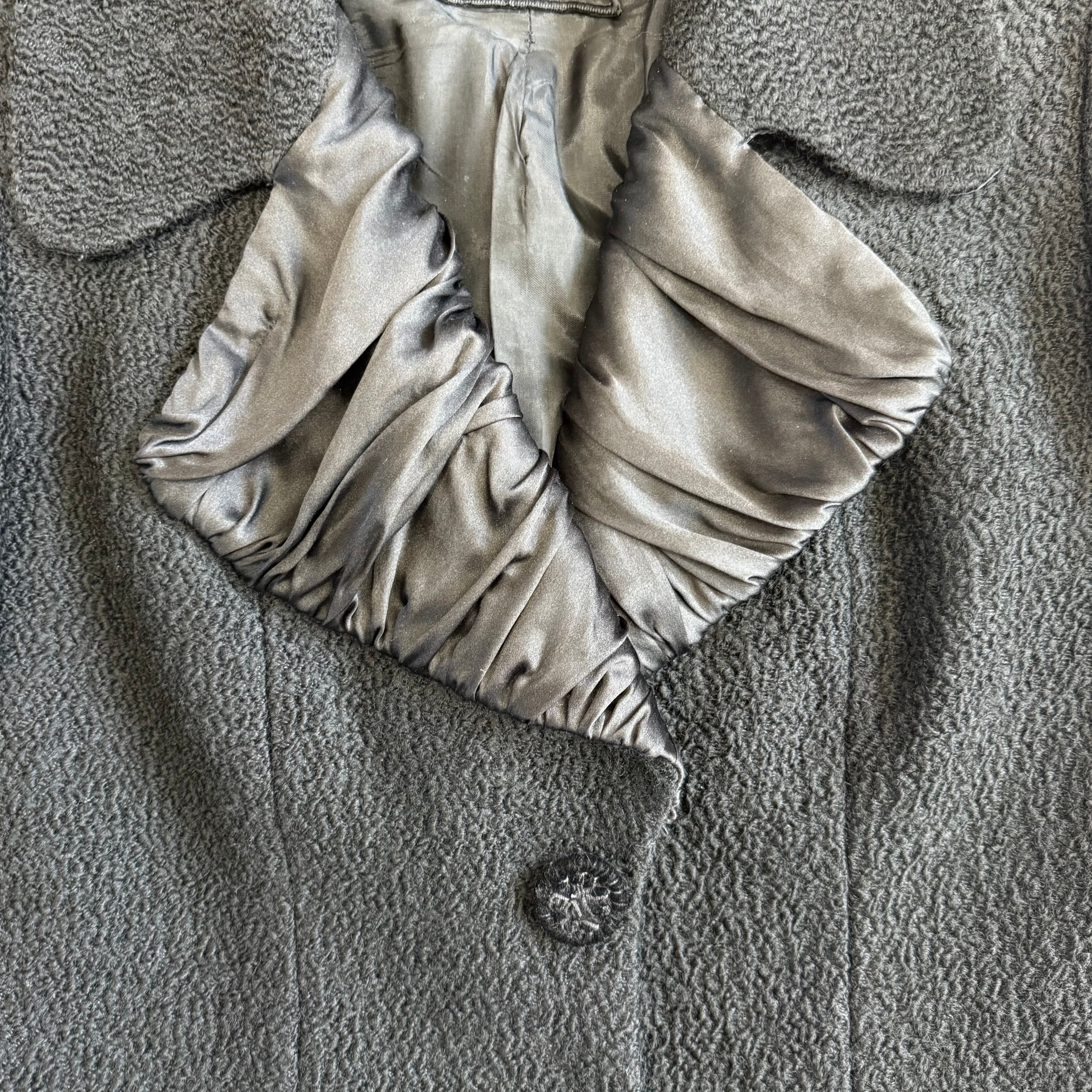 Żakiet vintage boucle czarny