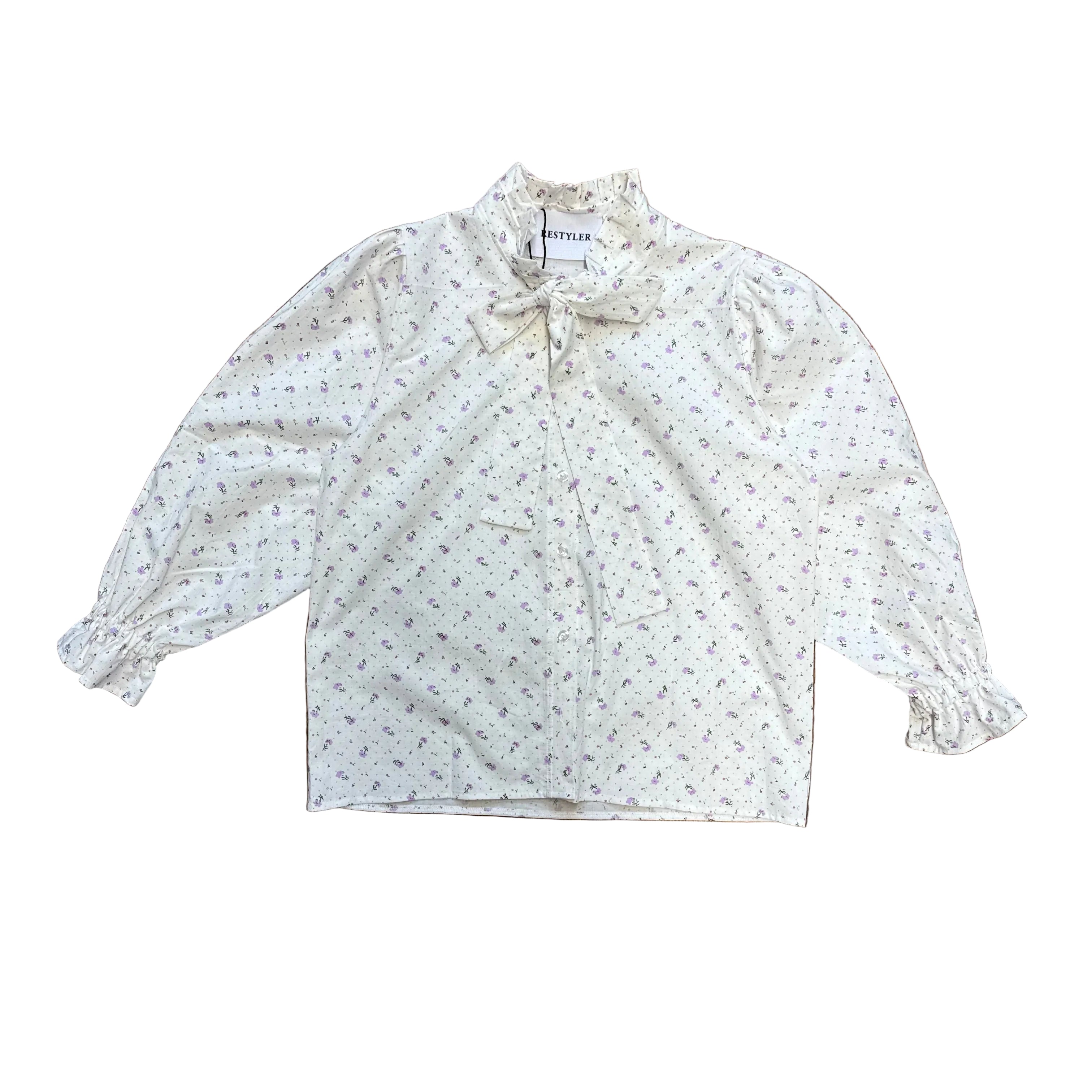 Bawełniana koszula w kwiatki upcycling