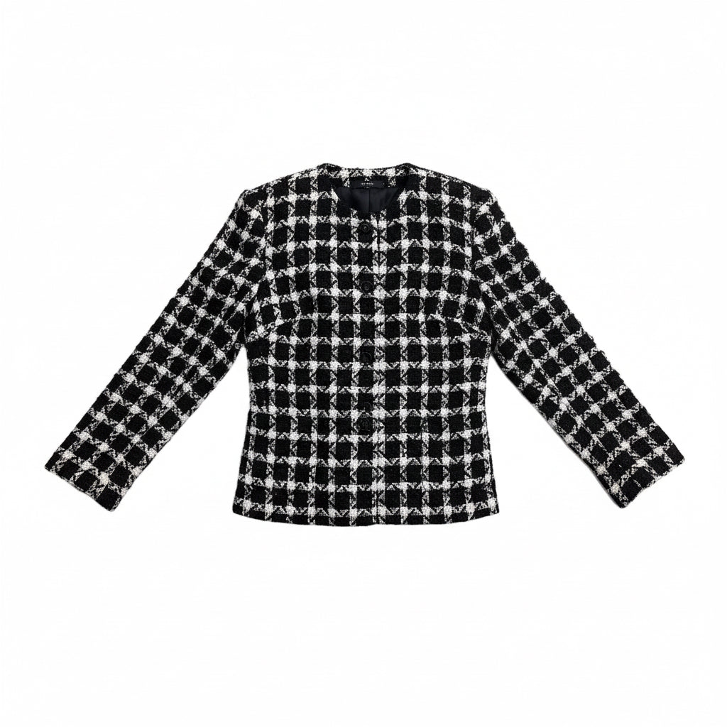 Żakiet vintage w kratkę Basler