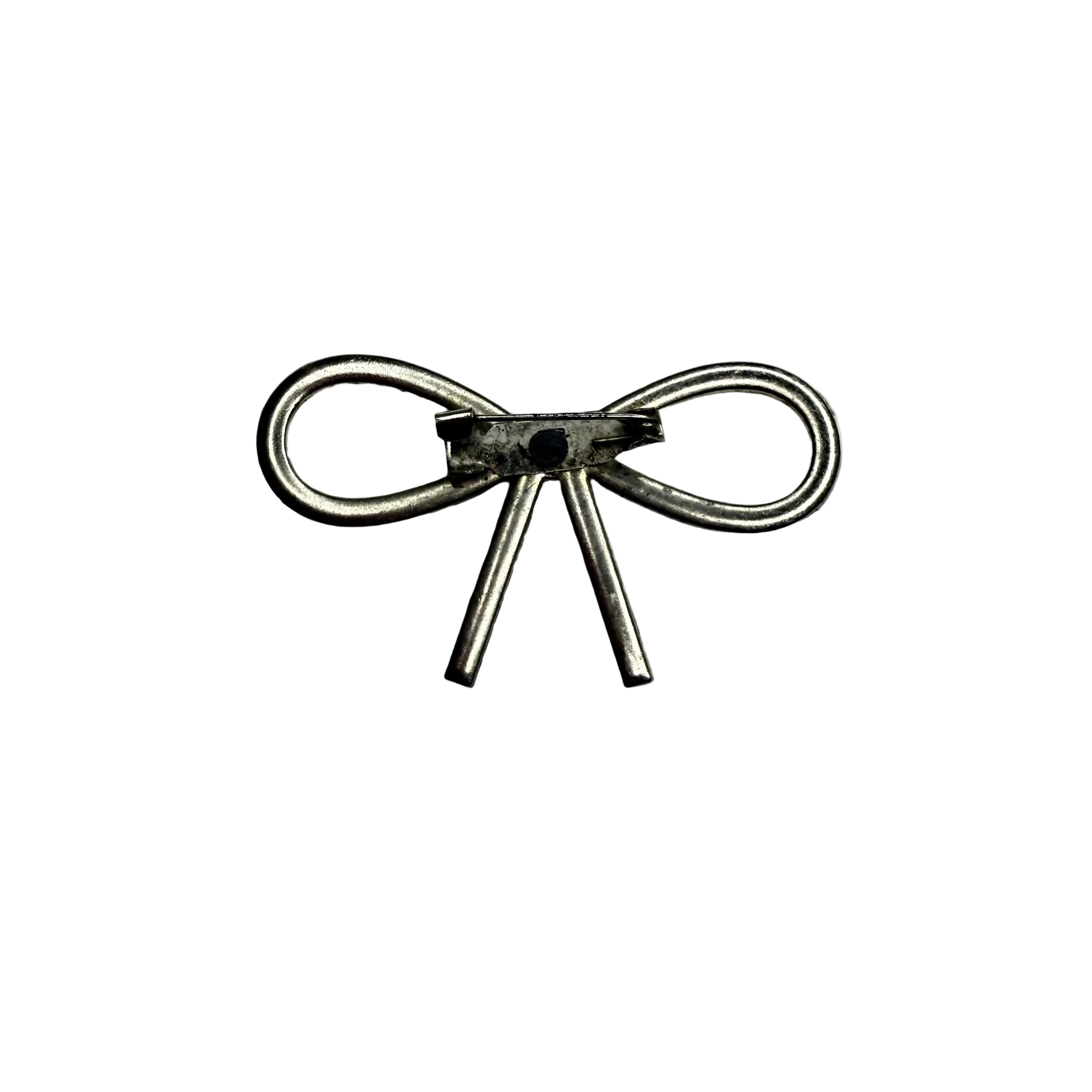 Broszka kokarda z cyrkonii