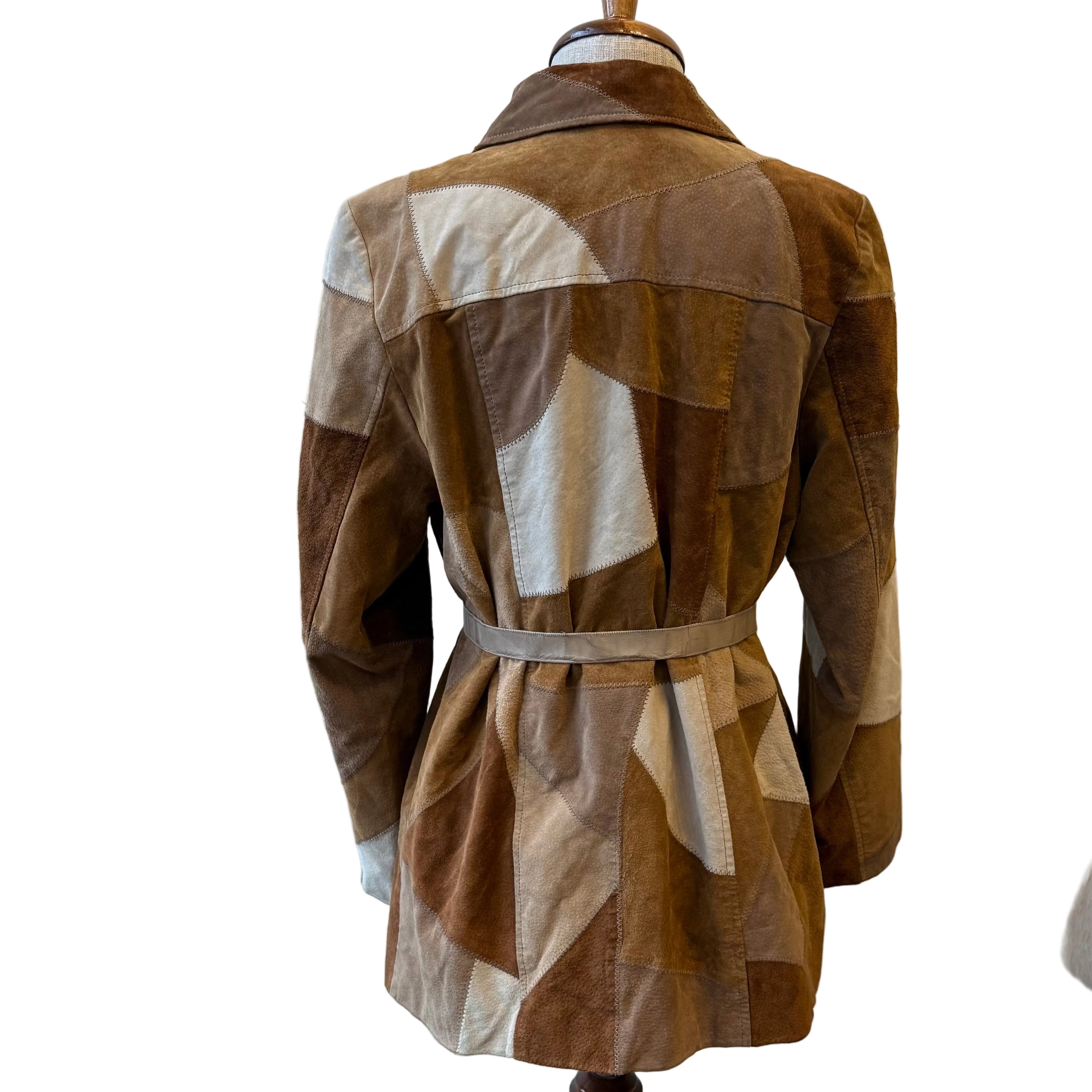 Zamszowa kurtka patchwork