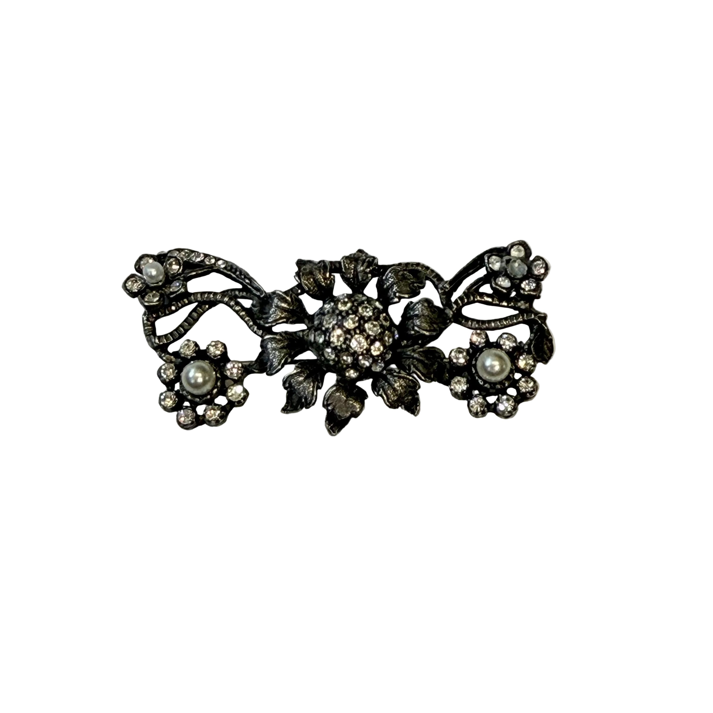 Broszka srebrne kwiatuszki kwiatuszki