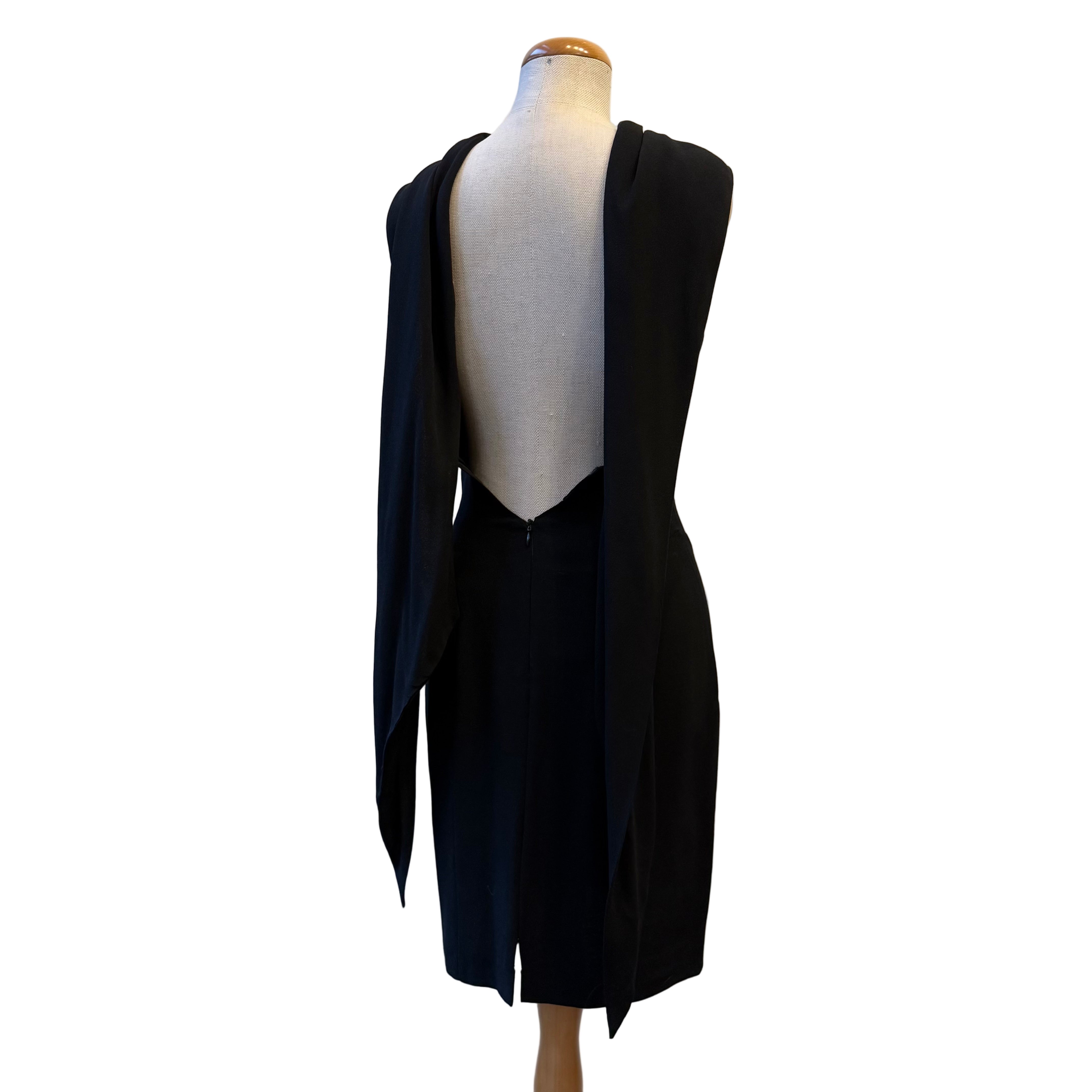 Vintage sukienka z szarfą na plecach 36/38