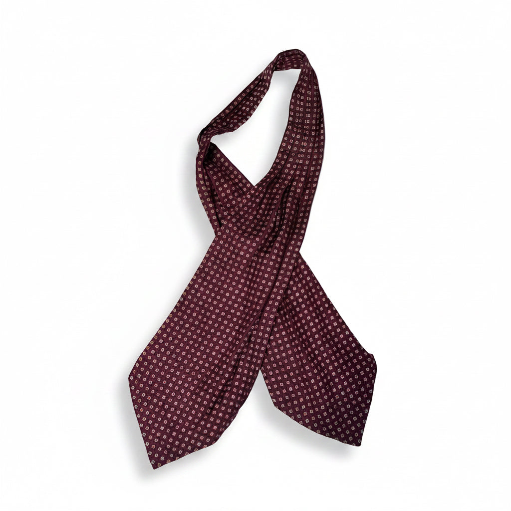 Jedwabny fular bordowy