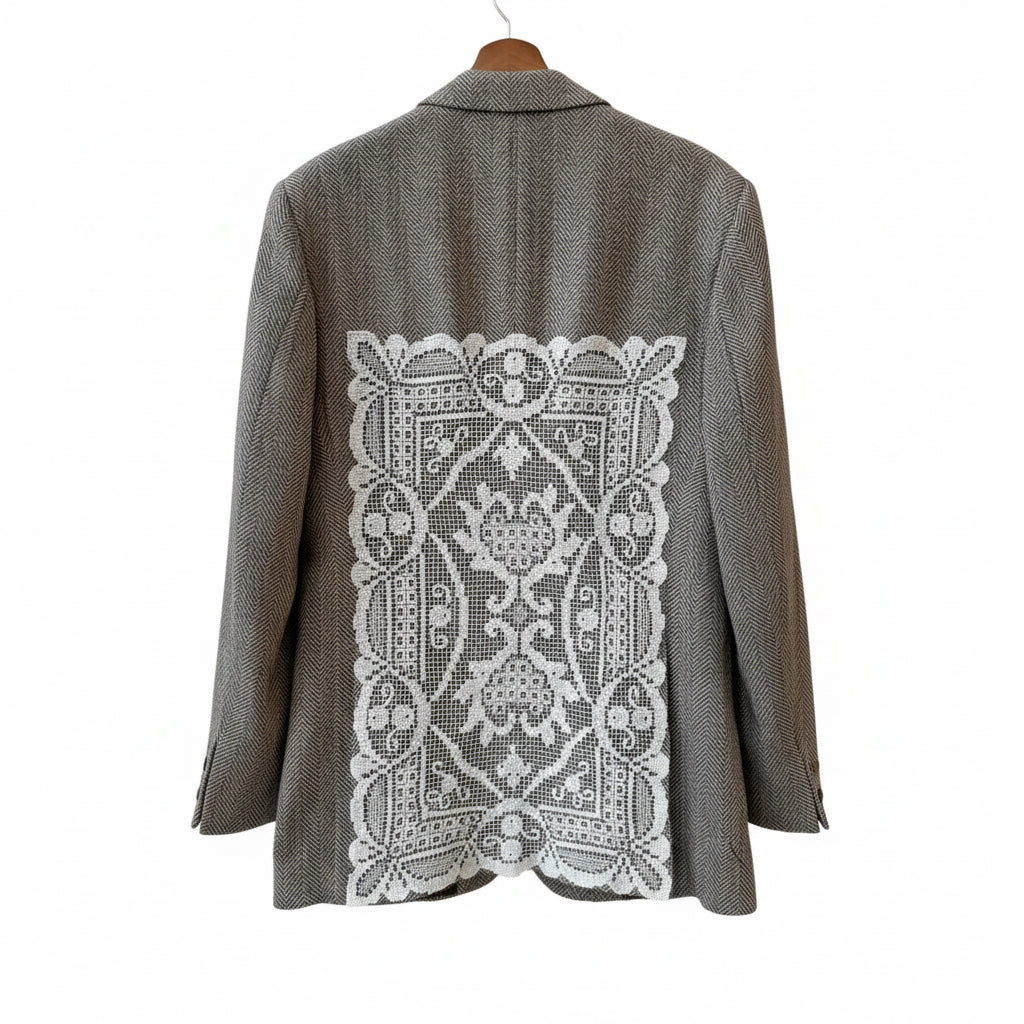 Marynarka wełniana upcycling