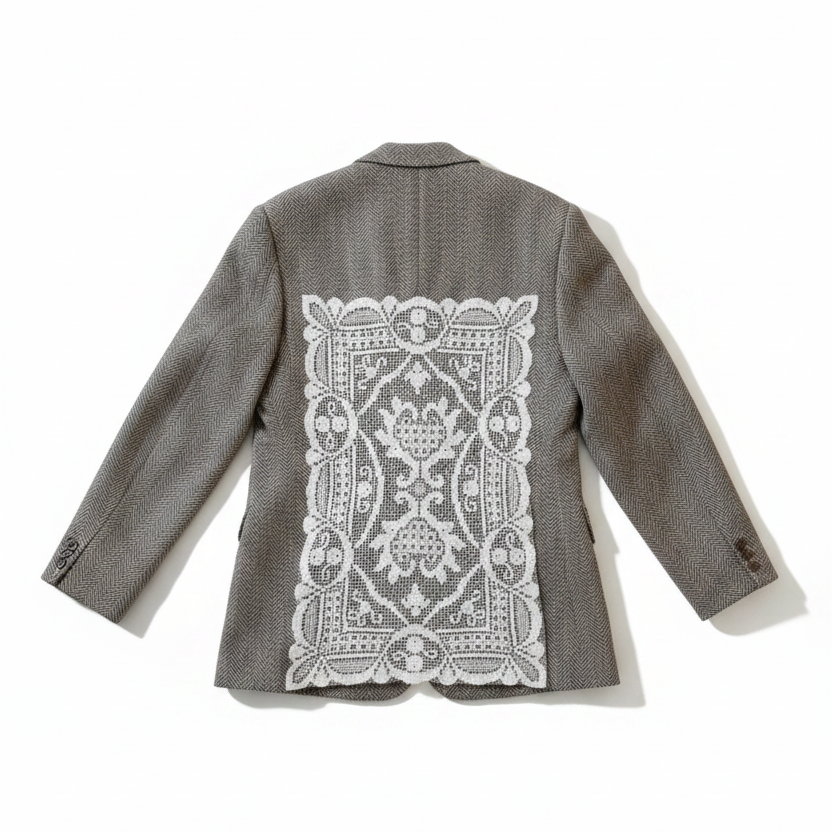 Marynarka wełniana upcycling