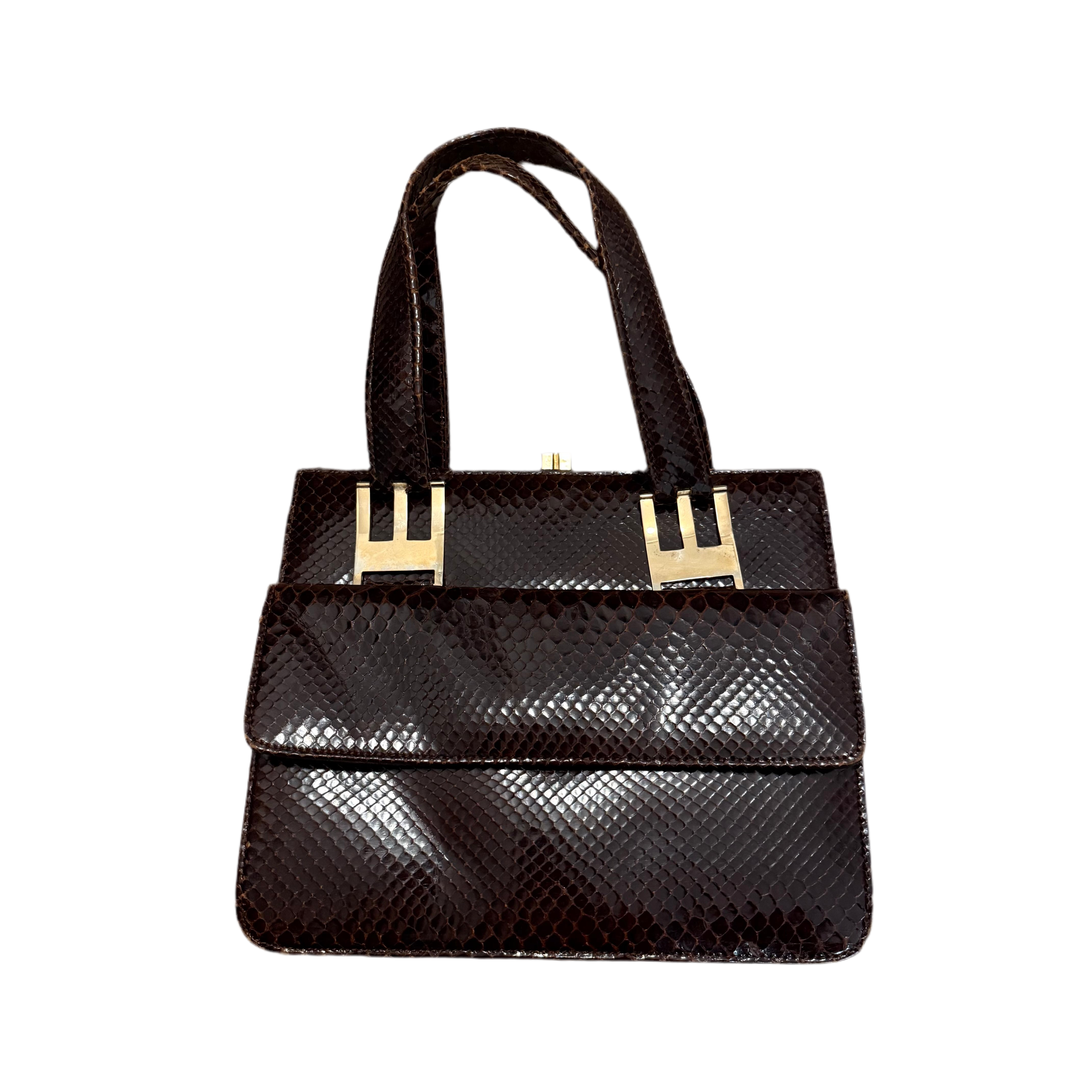 Torebka vintage ze skóry naturalnej