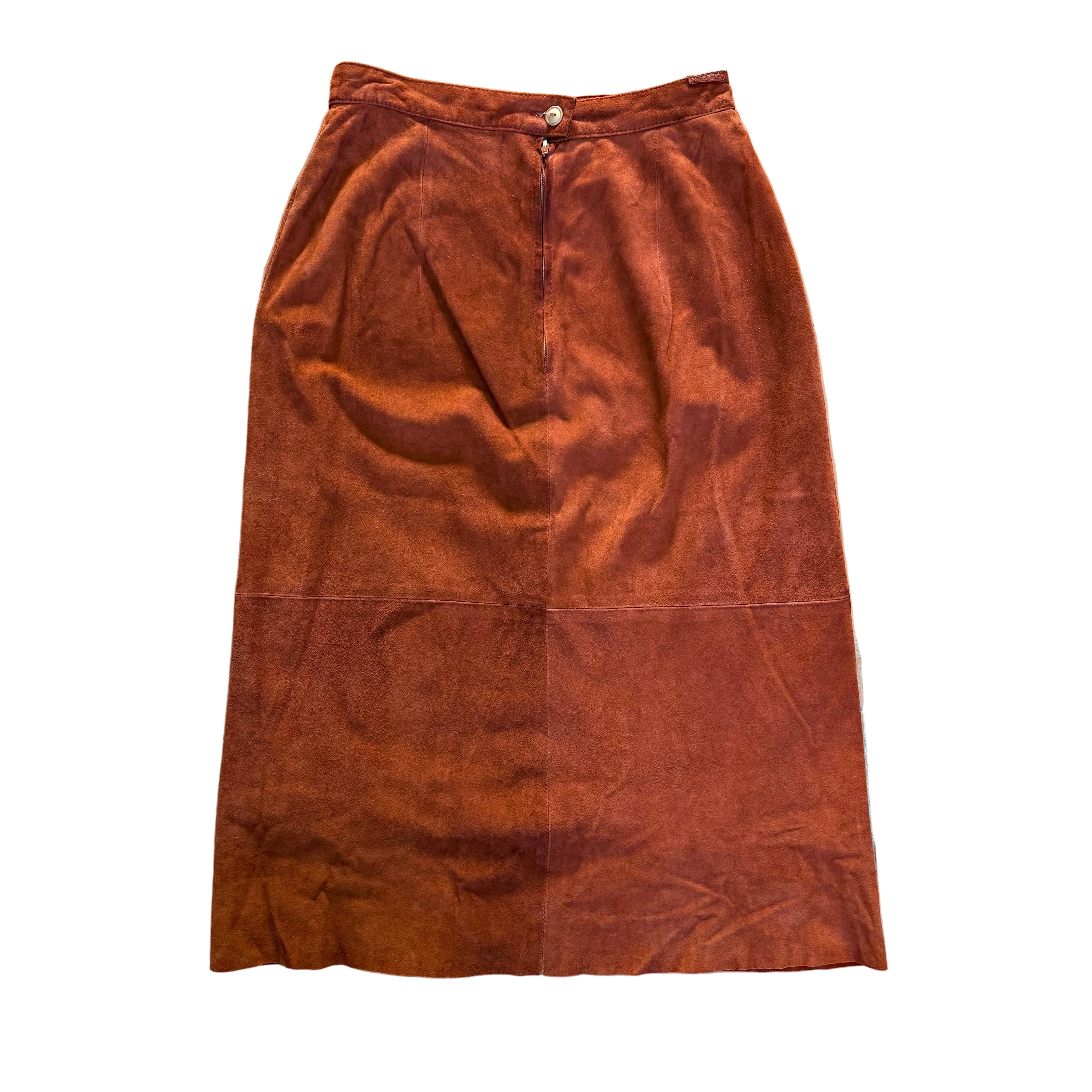 Spódniczka Vintage z rudego zamszu