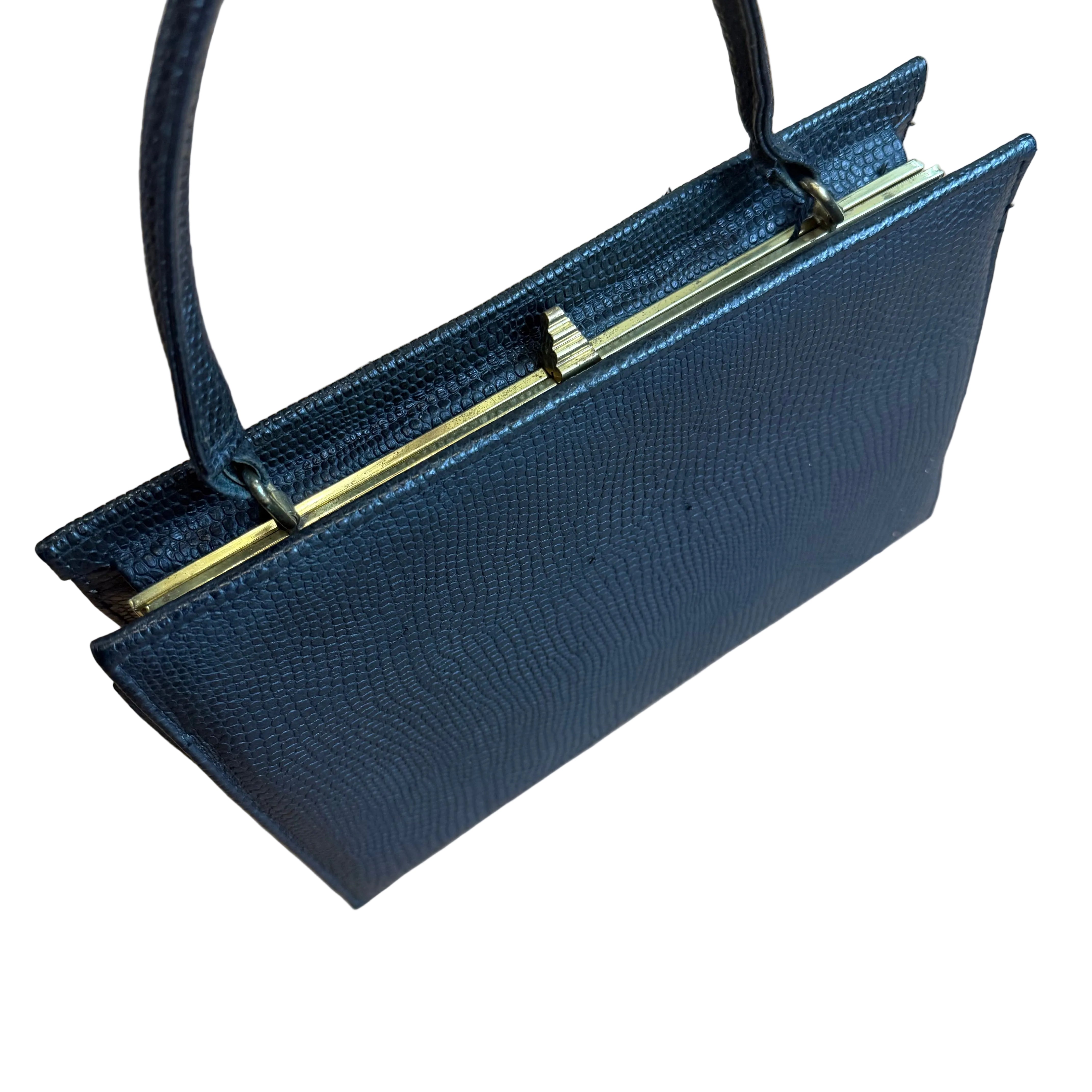 Czarna torebka do ręki vintage