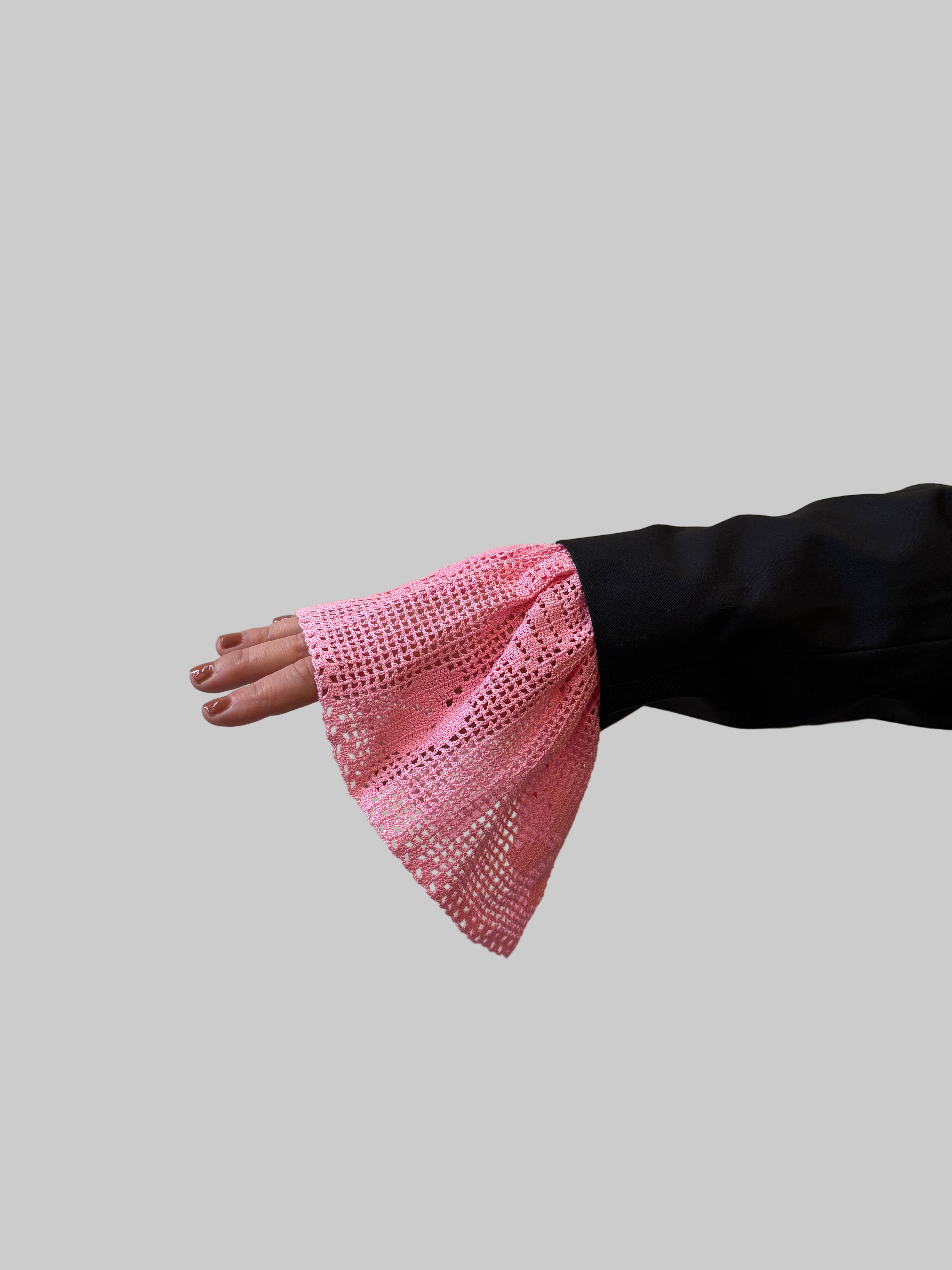 Różowe mankiety upcycling