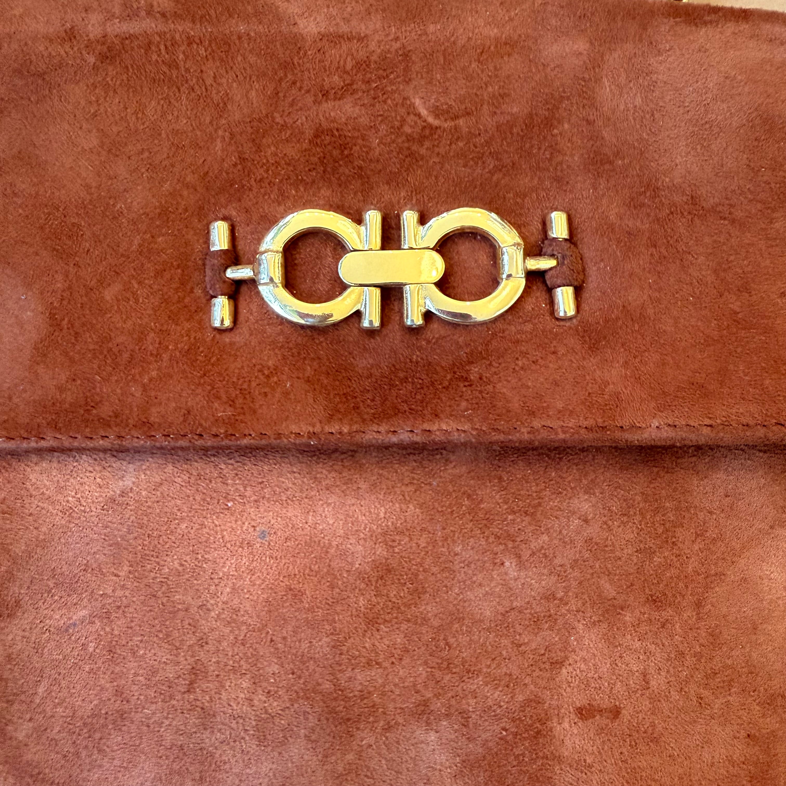 Torebka z rudego zamszu