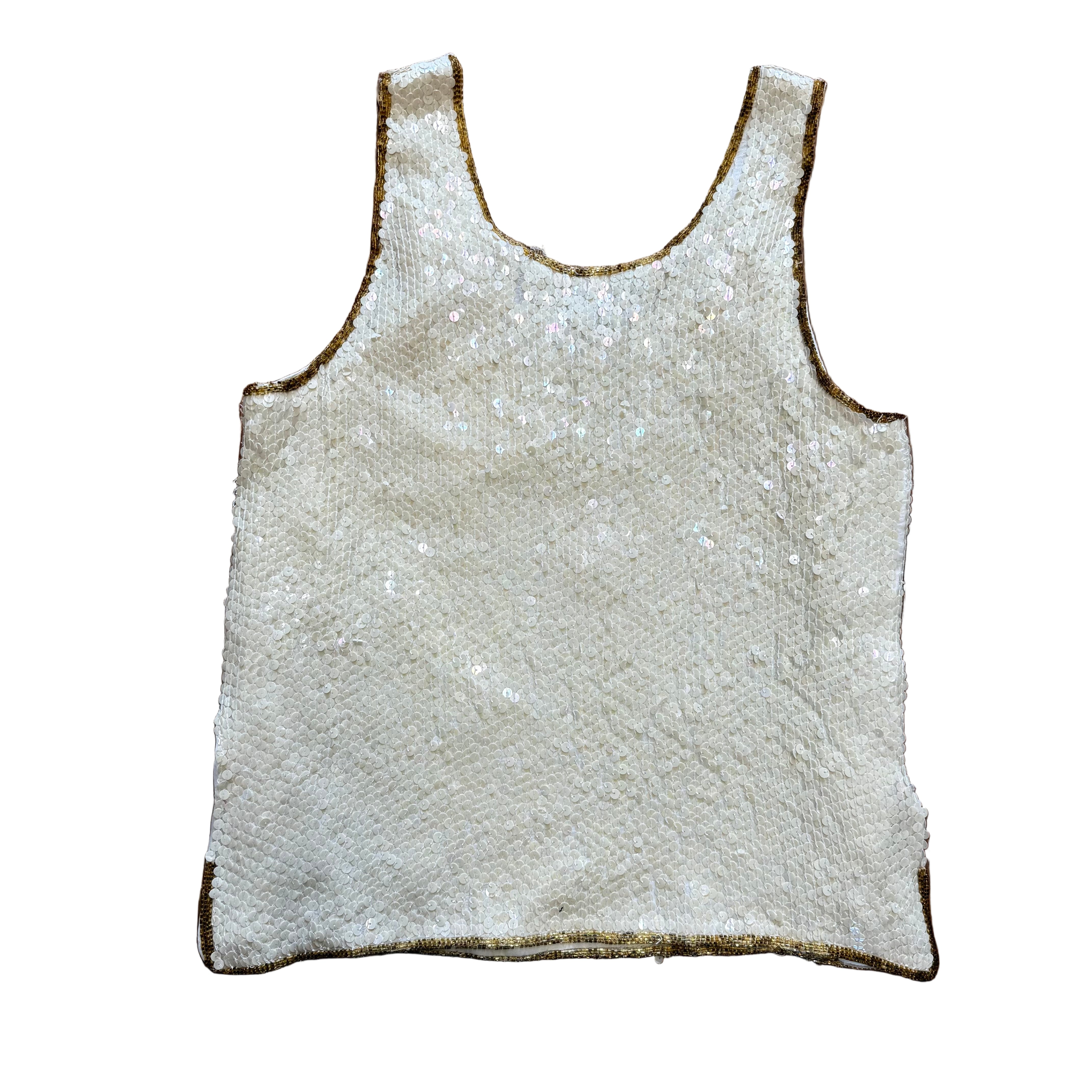 Cekinowy top jedwabny Rina Z.