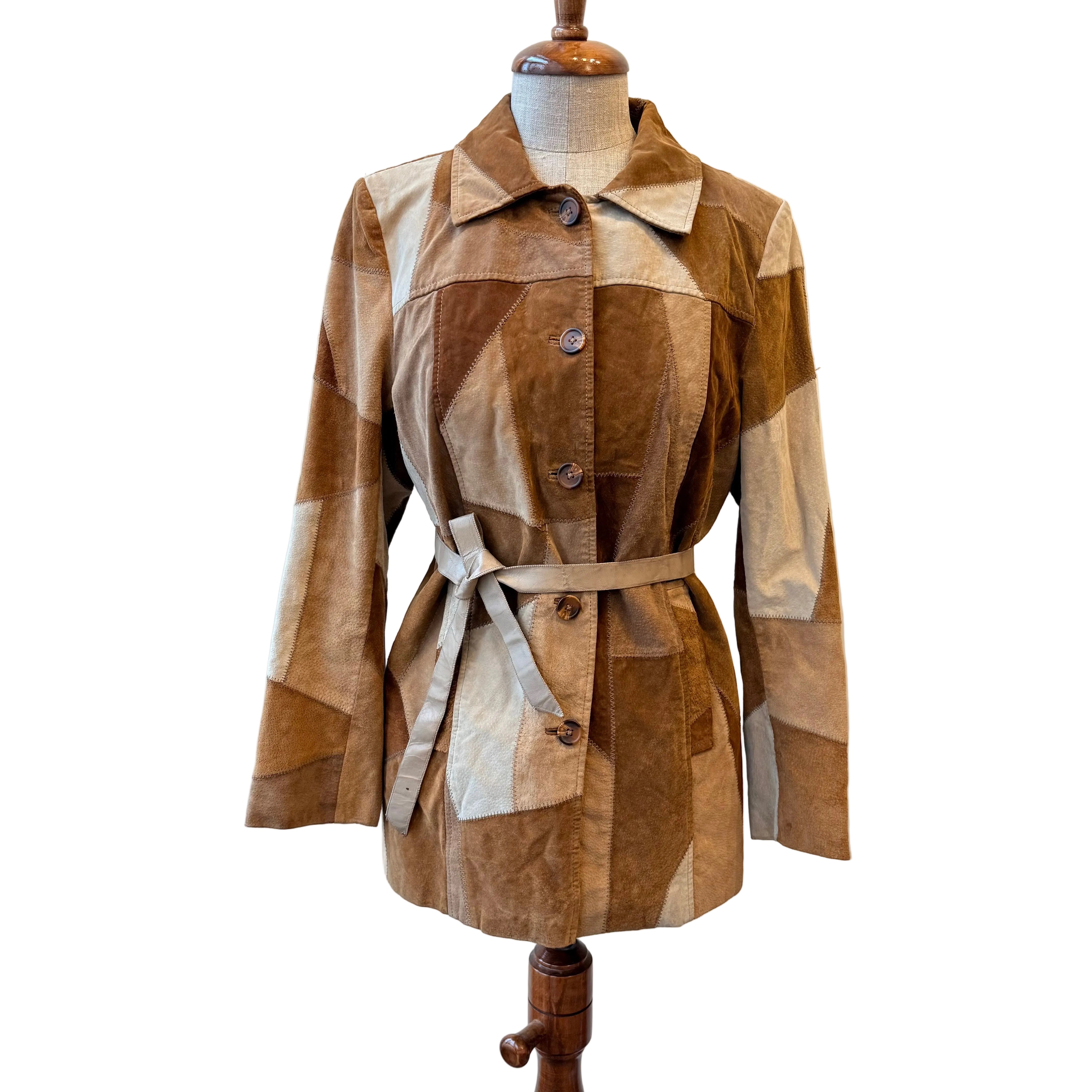 Zamszowa kurtka patchwork