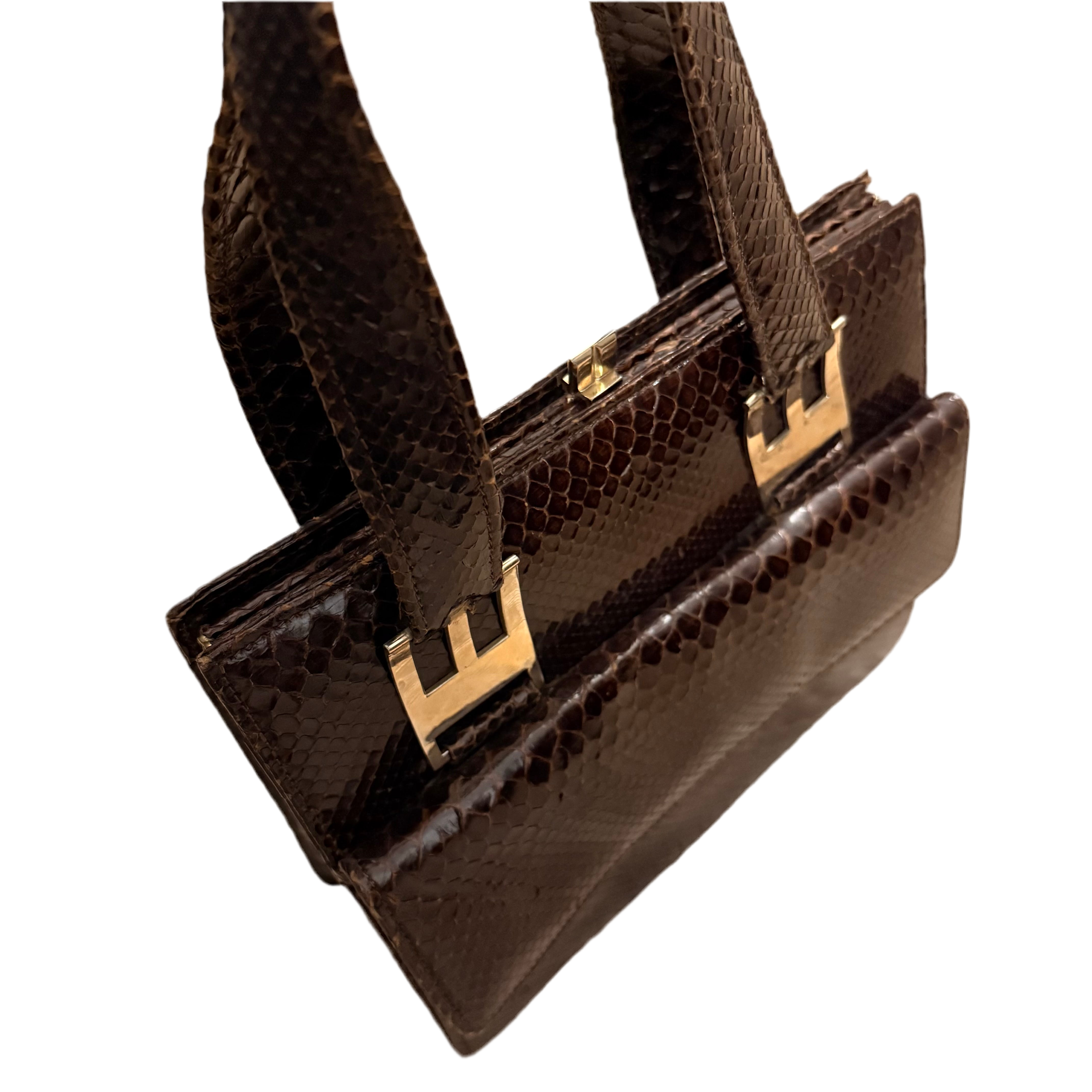 Torebka vintage ze skóry naturalnej