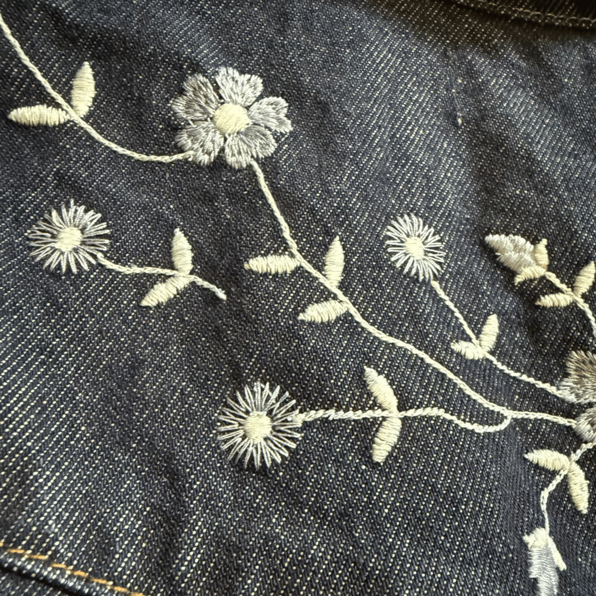 Nobody's Child Embroidered Long Denim Shirt Dress
