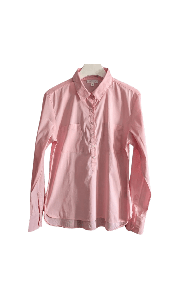 Jasnoróżowa koszula bawełniana Marie Lund – klasyczna elegancja na co dzień - RESTYLER