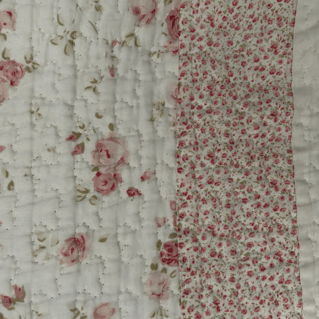 Romantyczna torba pikowana RESTYLER – vintage floral z recyklingu - RESTYLER