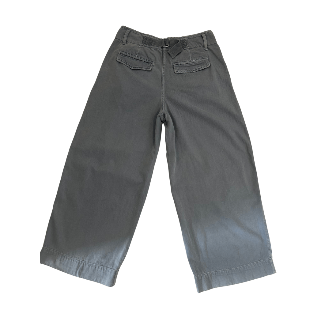 Szerokie spodnie culottes w odcieniu szaro - niebieskiego - RESTYLER