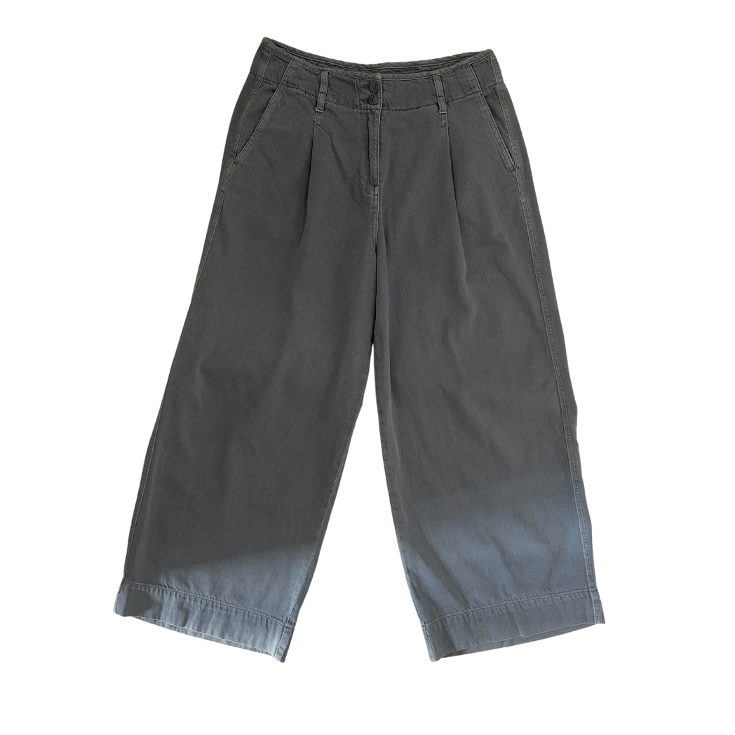 Szerokie spodnie culottes w odcieniu szaro - niebieskiego - RESTYLER