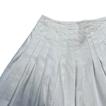 Lniana spódnica w kolorze białym