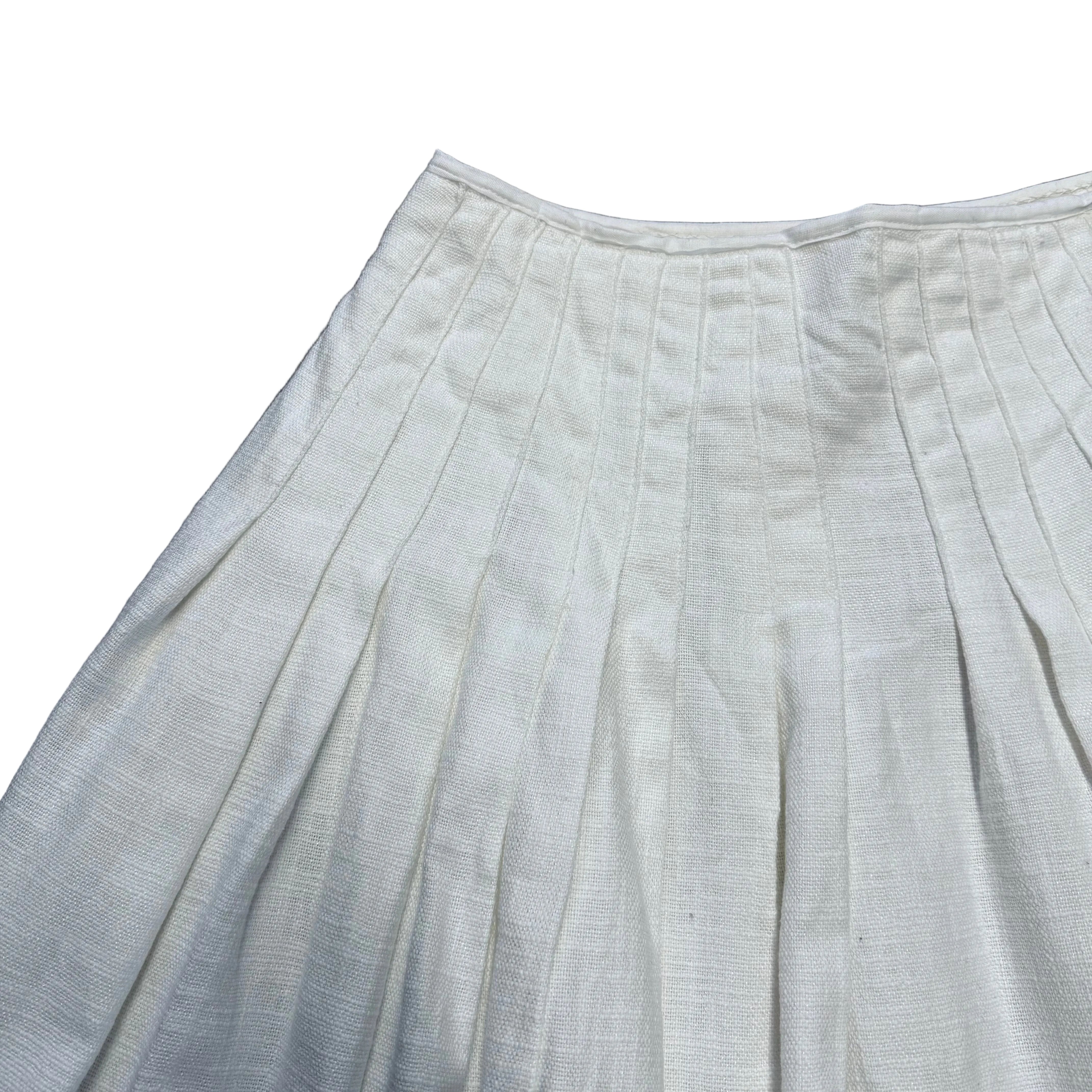 Lniana spódnica w kolorze białym