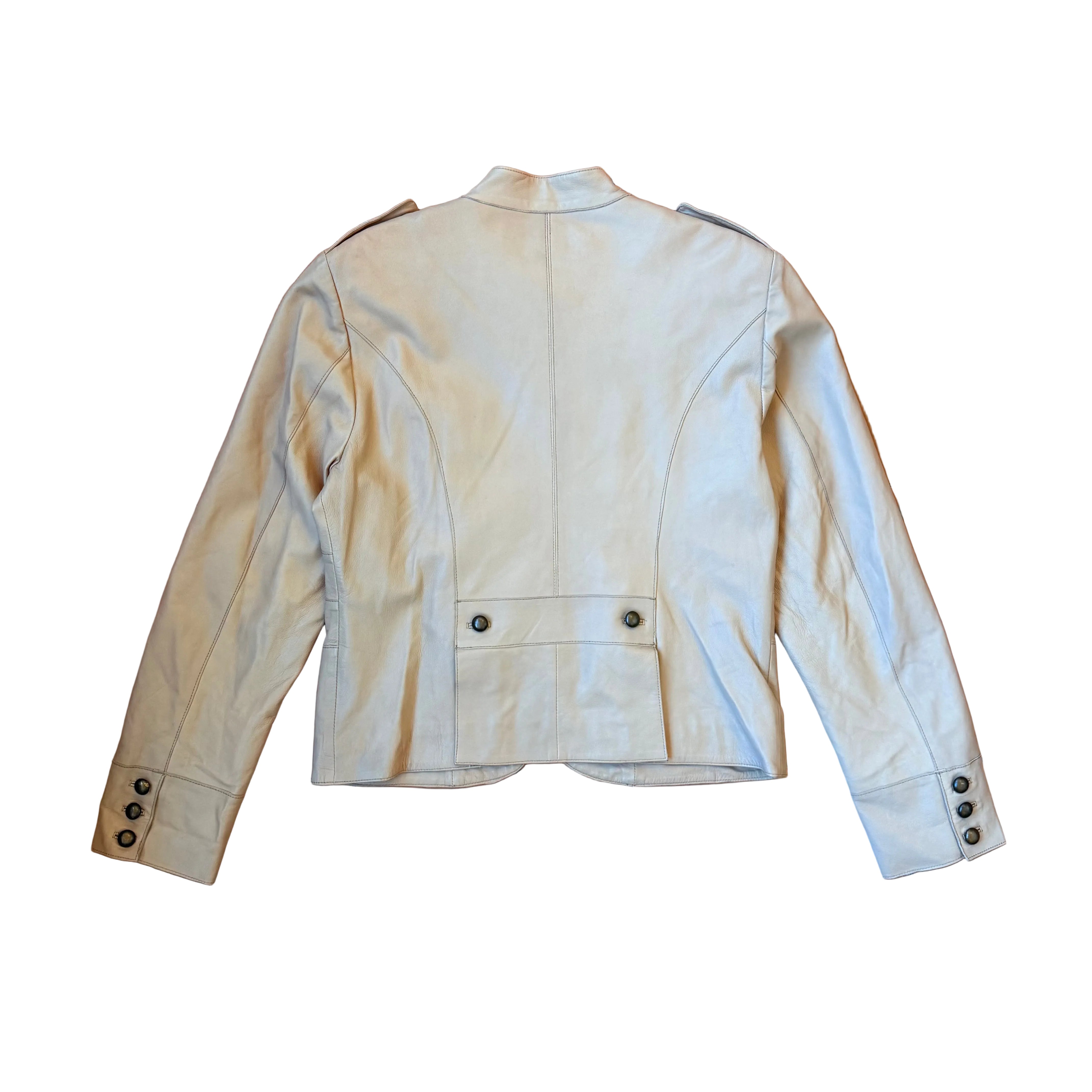 Kurtka skórzana beżowa vintage