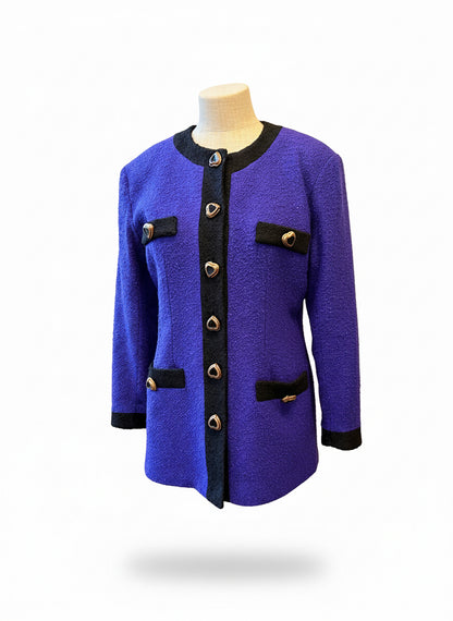 Vintage dłuższy żakiet boucle
