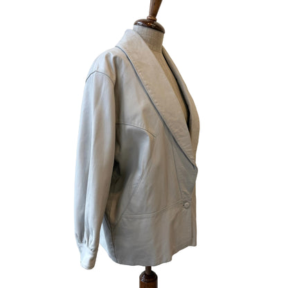 Kurtka skórzana nietoperz szara