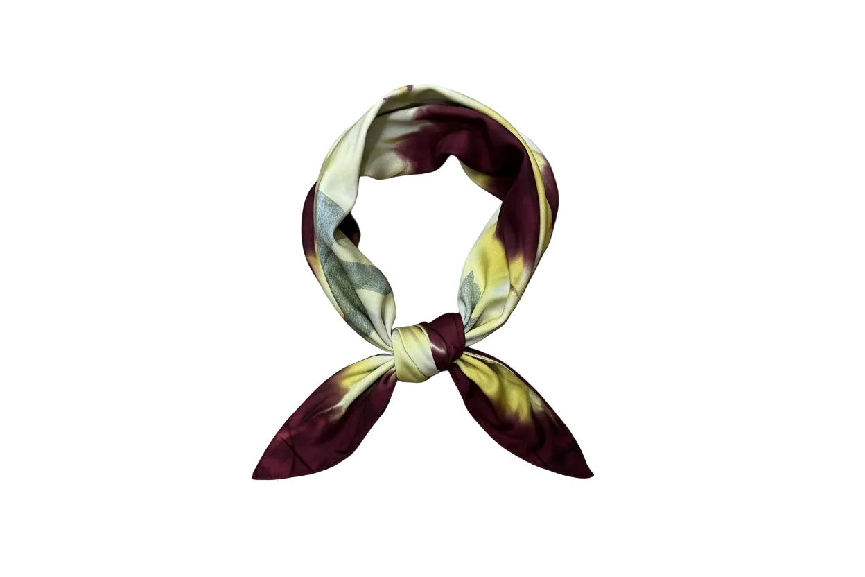 Duża jedwabna apaszka bordo