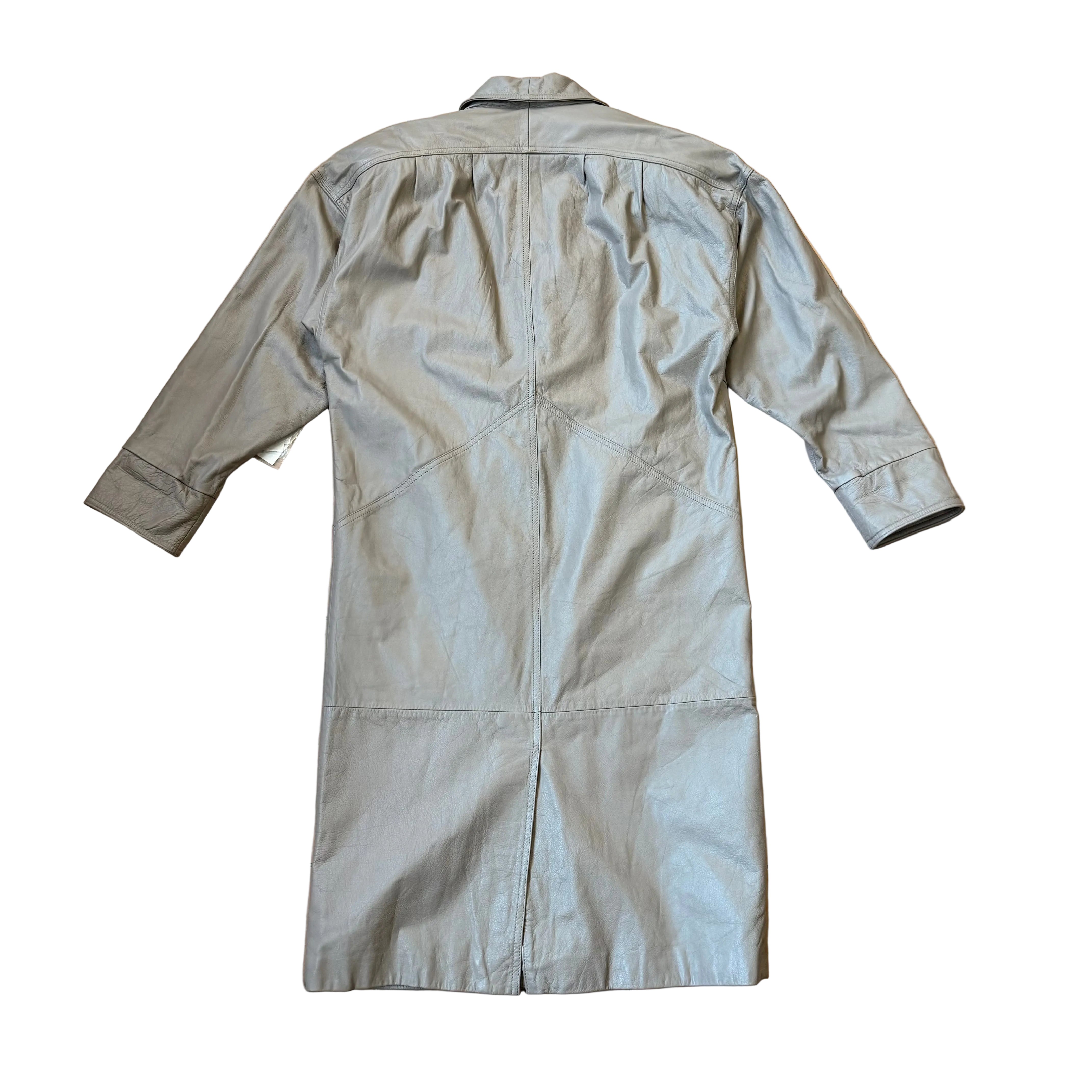 Vintage płaszcz skórzany z kompletem metek