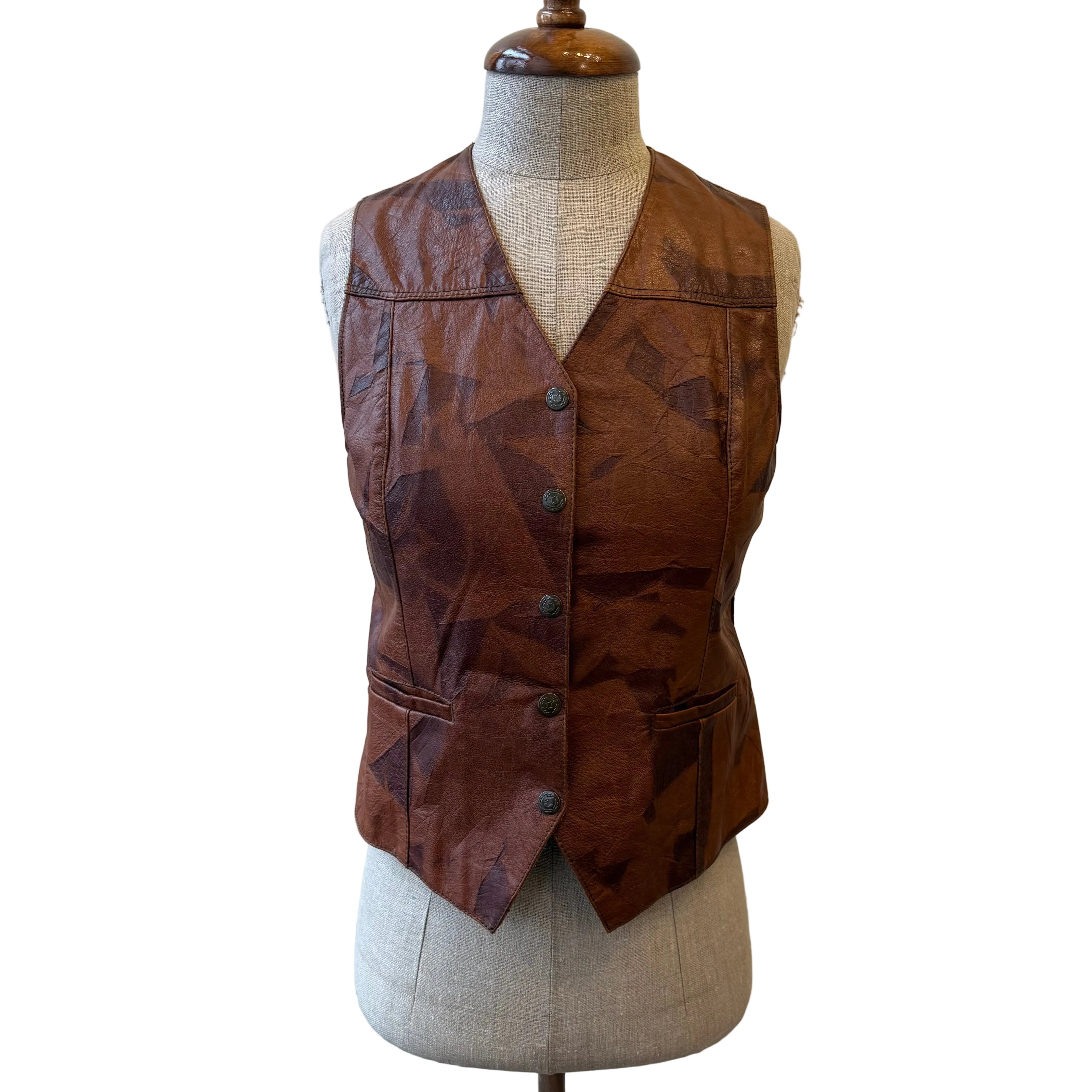 Kamizelka skórzana vintage