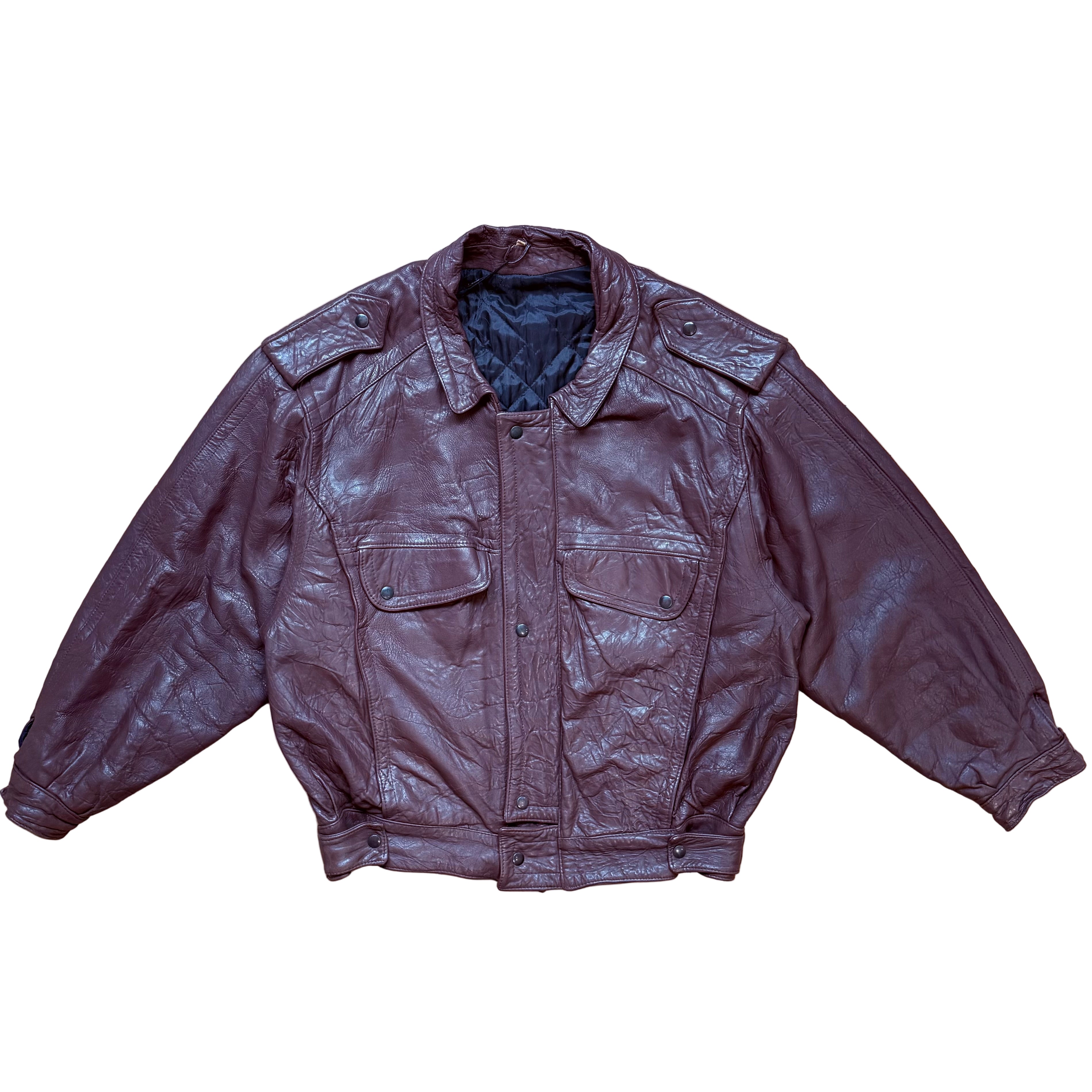 Ocieplana kurtka skórzana w kolorze czekoladowym