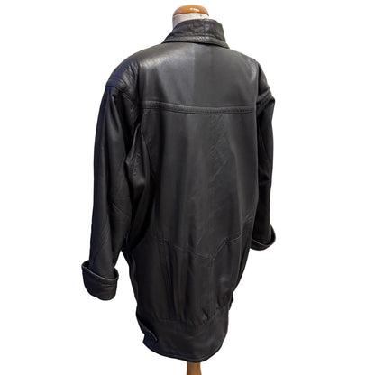 Ocieplana vintage kurtka skórzana