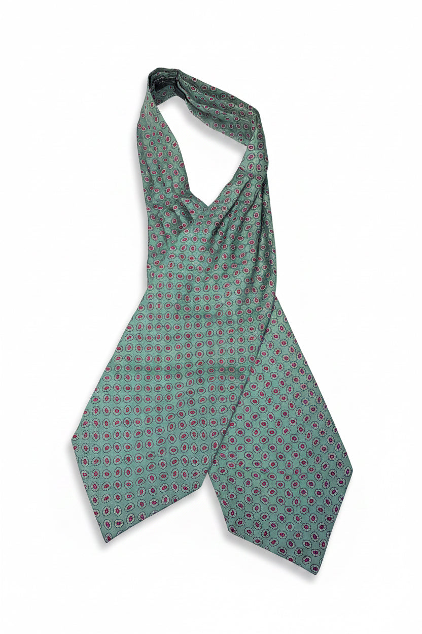 Fular jedwabny zielony