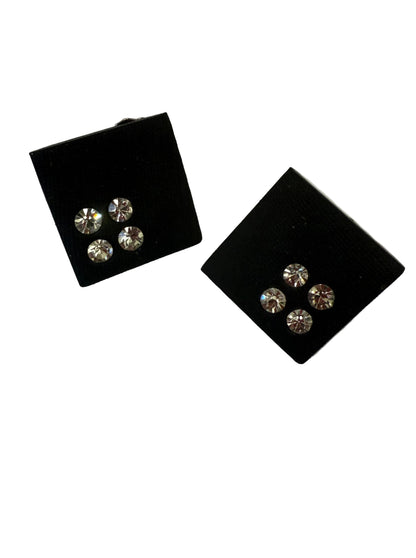 Vinatge klipsy romby z cyrkoniami