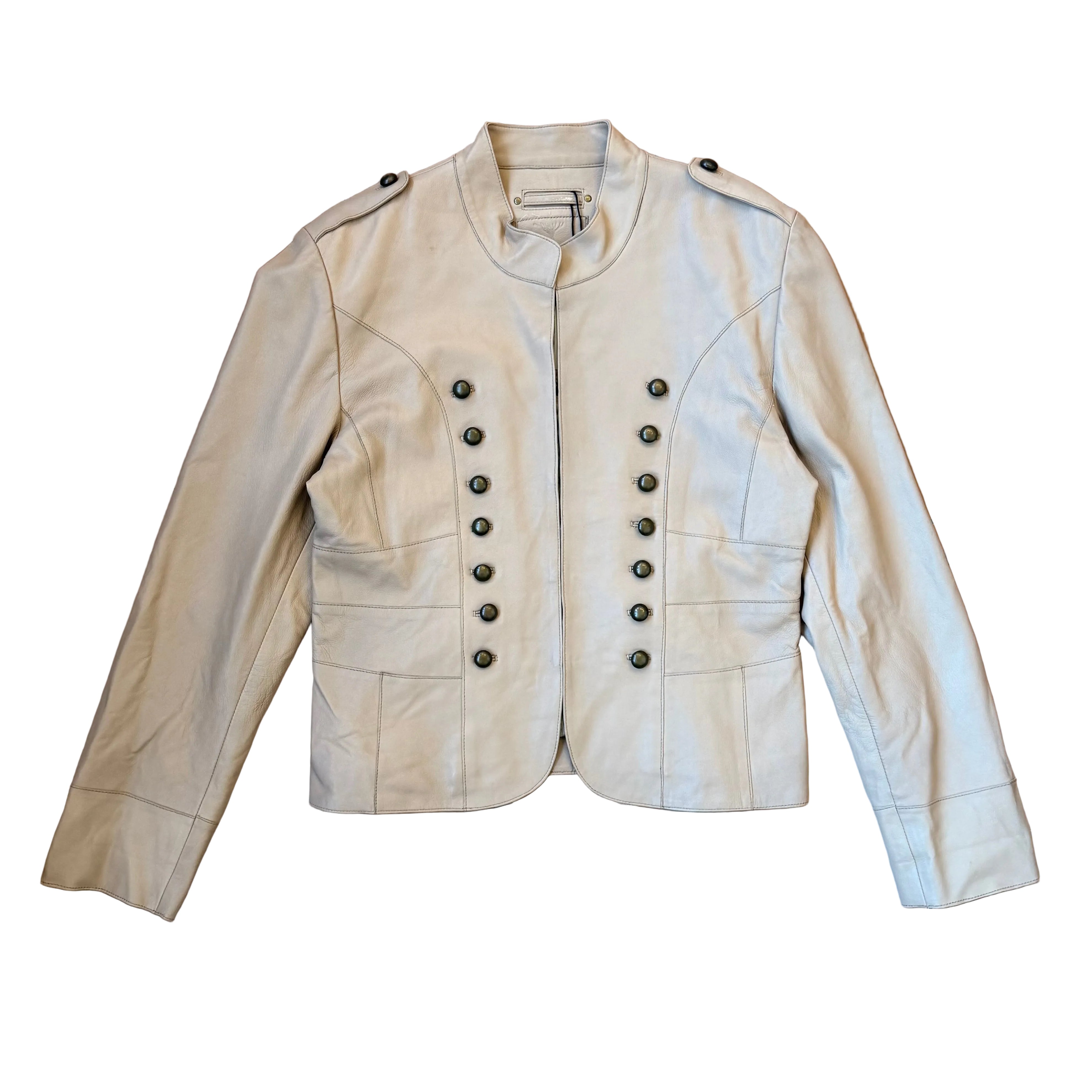 Kurtka skórzana beżowa vintage