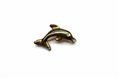 Broszka złoty delfin