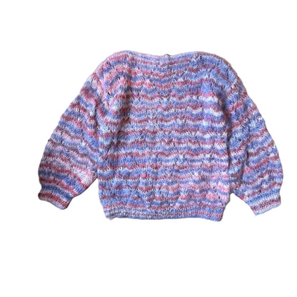 Ręcznie robiony sweter ażurowy