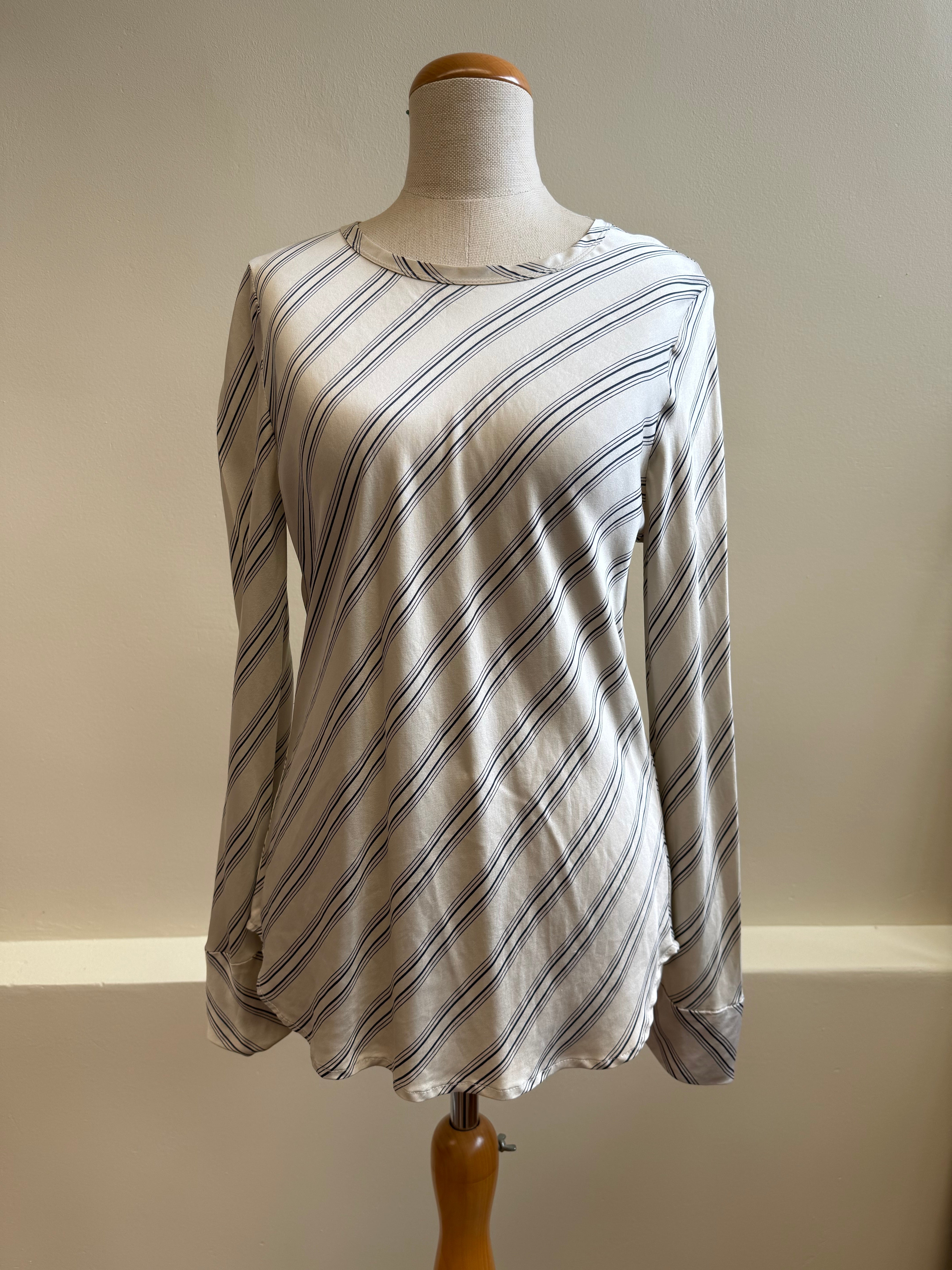 Satynowa bluzka w paski Graumann