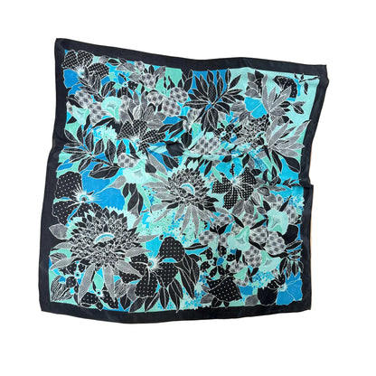 Duża apaszka jedwabna w kwiaty