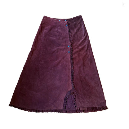 Zamszowa spódnica midi