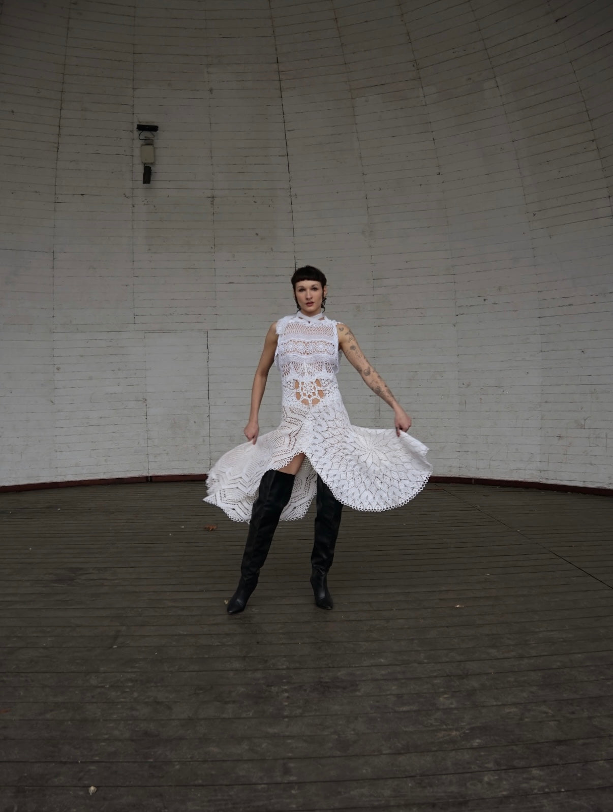 Suknia z serwet upcycling